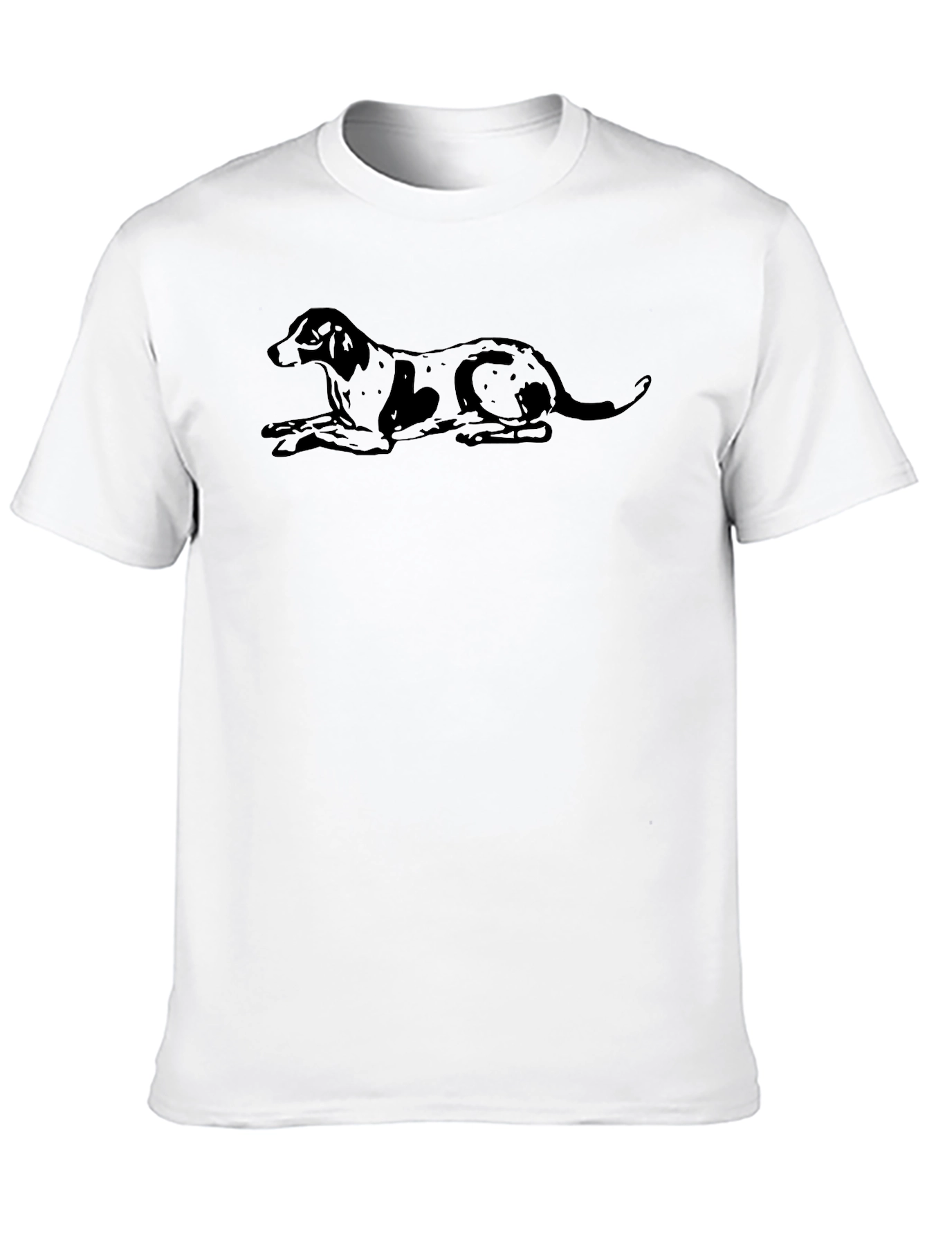 Dog Graphic Print Black T-Shirt