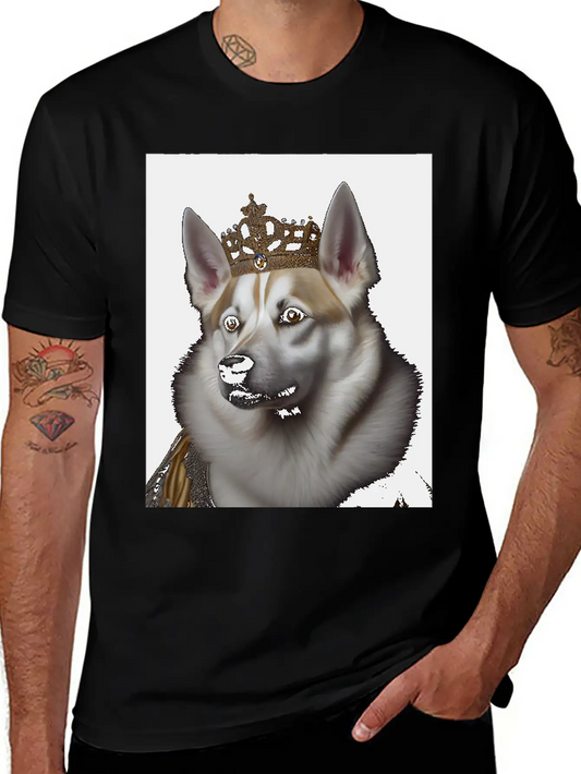 Kishu Dog Breed Portrait Royal Renaissance Animal Unisex Casual T-Shirt – Clean Design For Daily Comfort