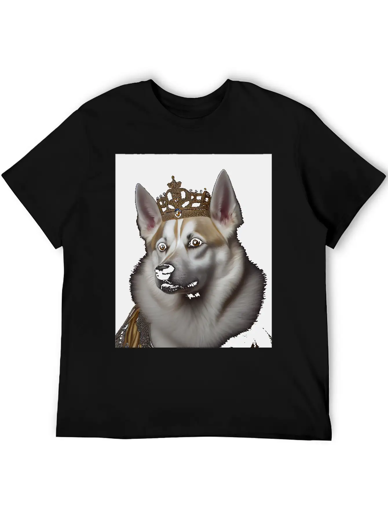 Kishu Dog Breed Portrait Royal Renaissance Animal Unisex Casual T-Shirt – Clean Design For Daily Comfort