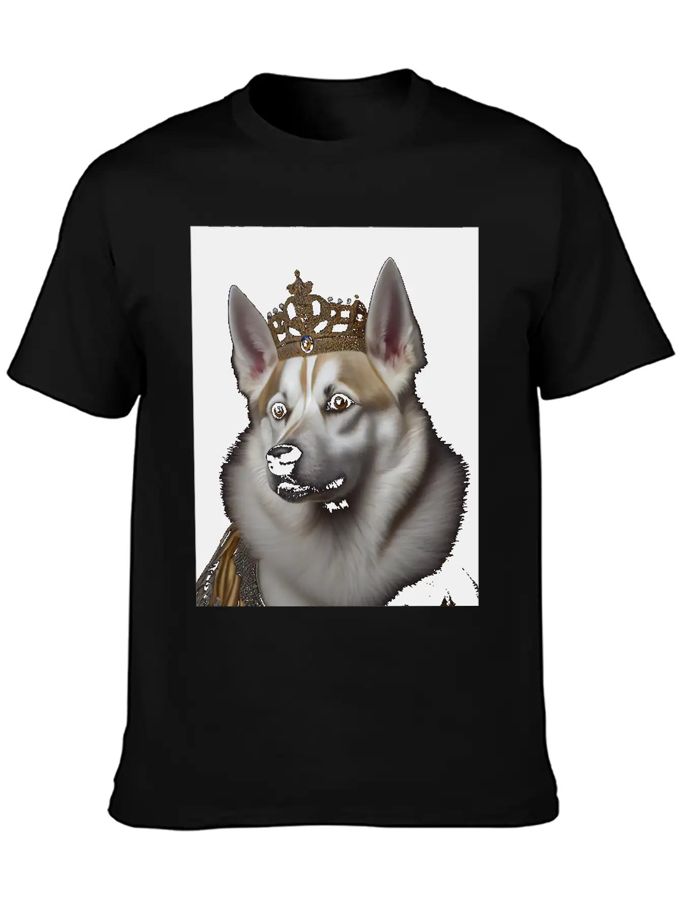 Kishu Dog Breed Portrait Royal Renaissance Animal Unisex Casual T-Shirt – Clean Design For Daily Comfort