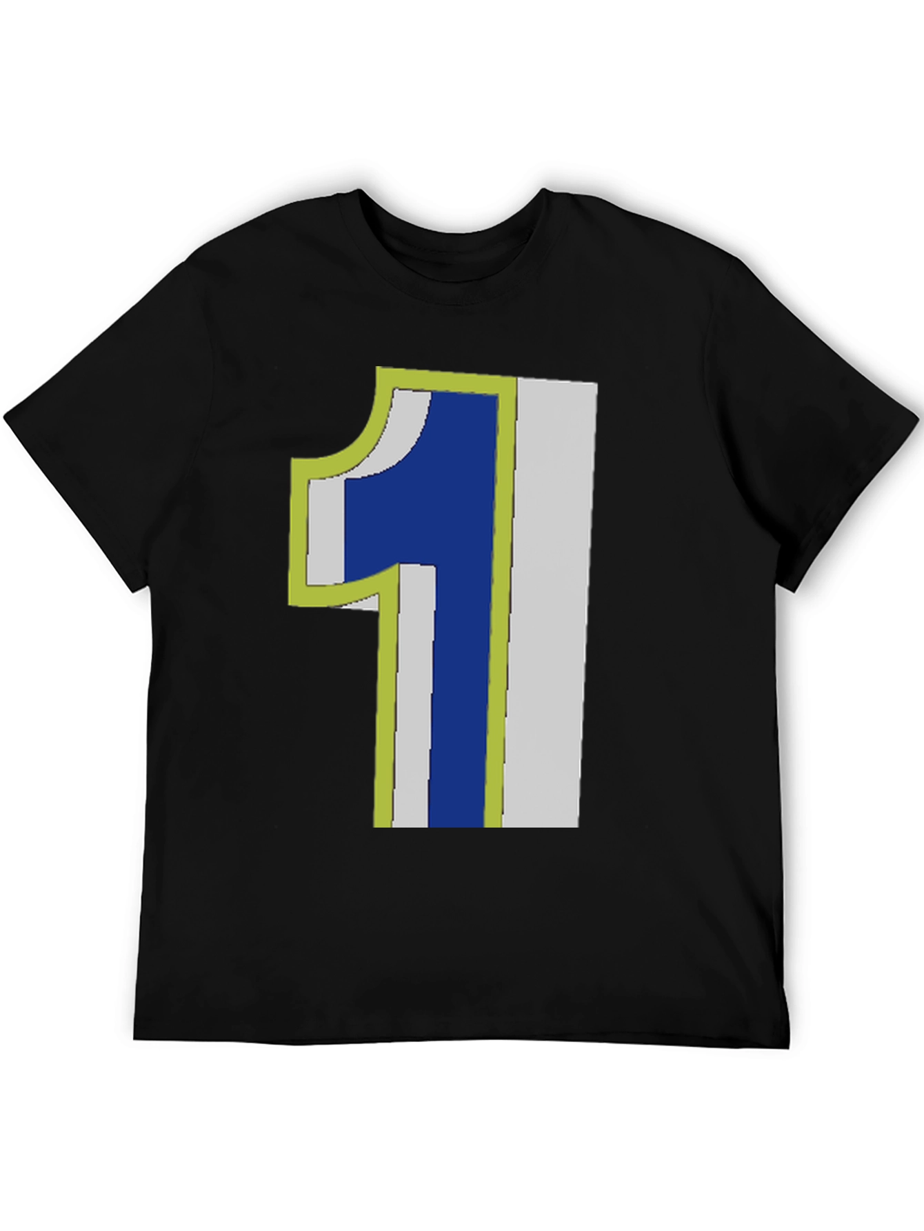 Number One Graphic Tee - Black Cotton T-Shirt