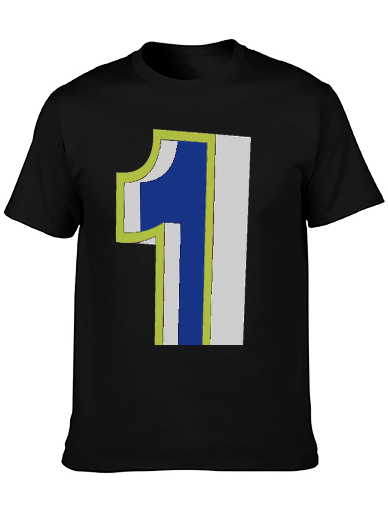 Number One Graphic Tee - Black Cotton T-Shirt