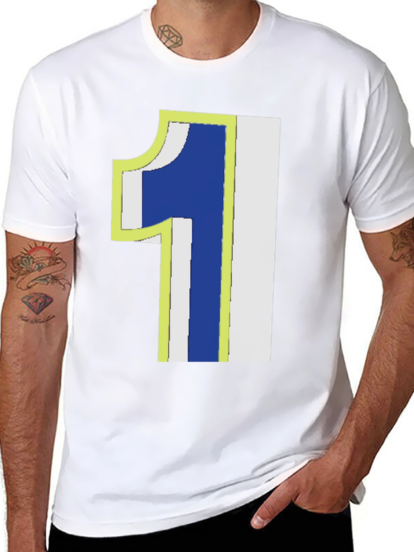 Number One Graphic Tee - Black Cotton T-Shirt