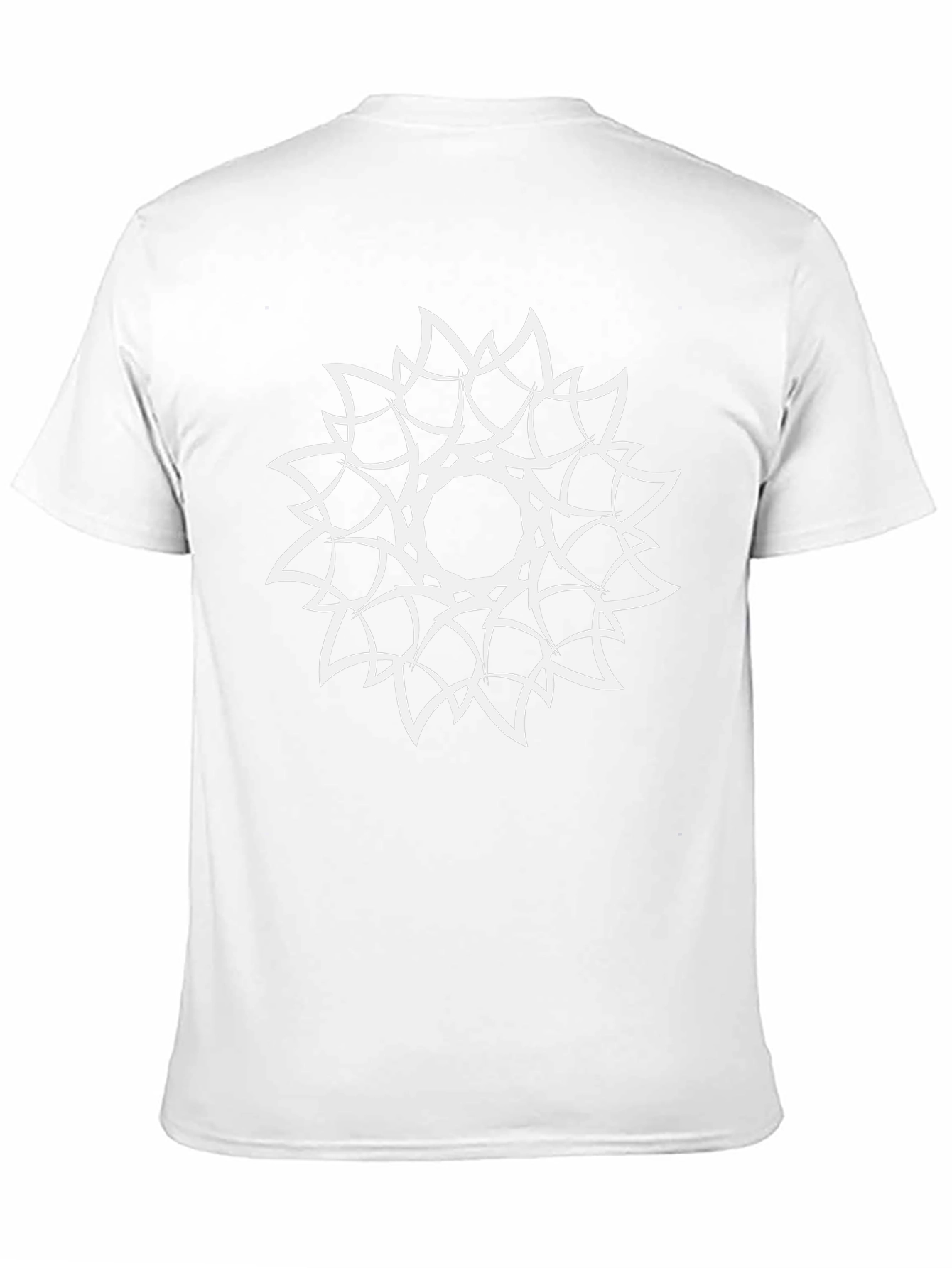 Geometric Mandala Graphic Black T-Shirt