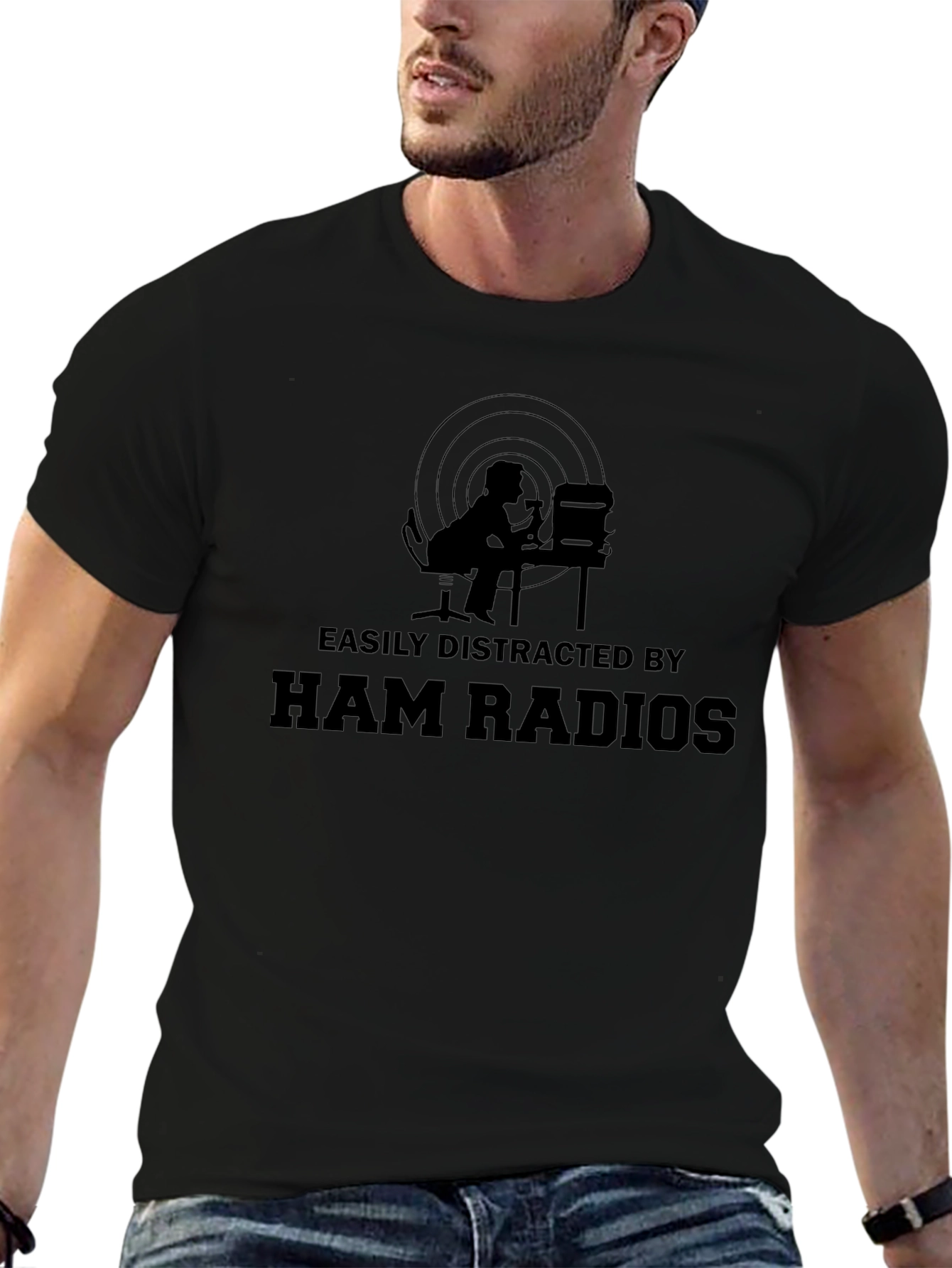 Easily Distracted by Ham Radios T-Shirt