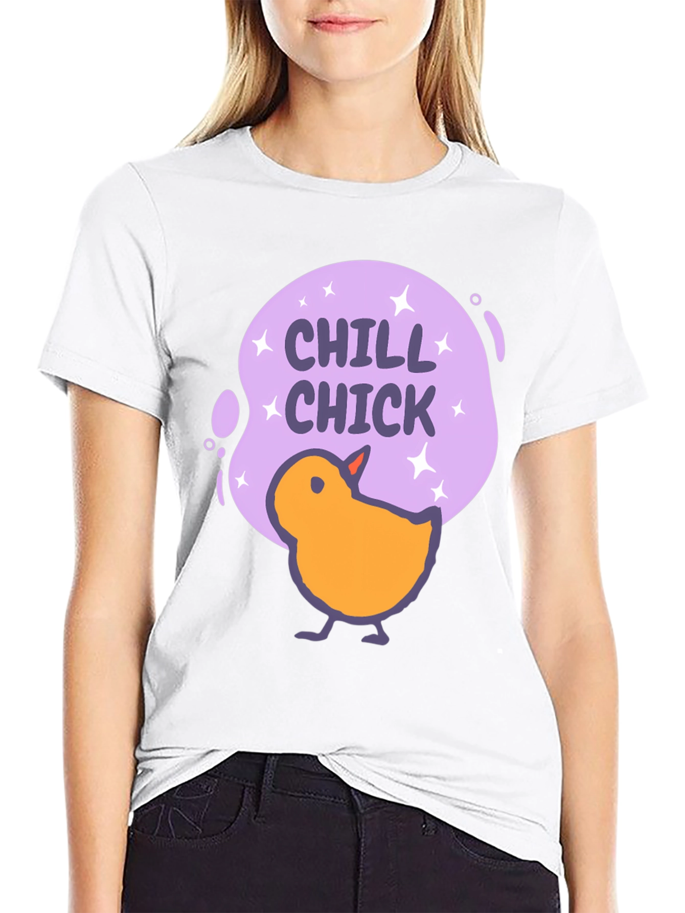 Chill Chick Graphic Tee - Comfy Black T-Shirt