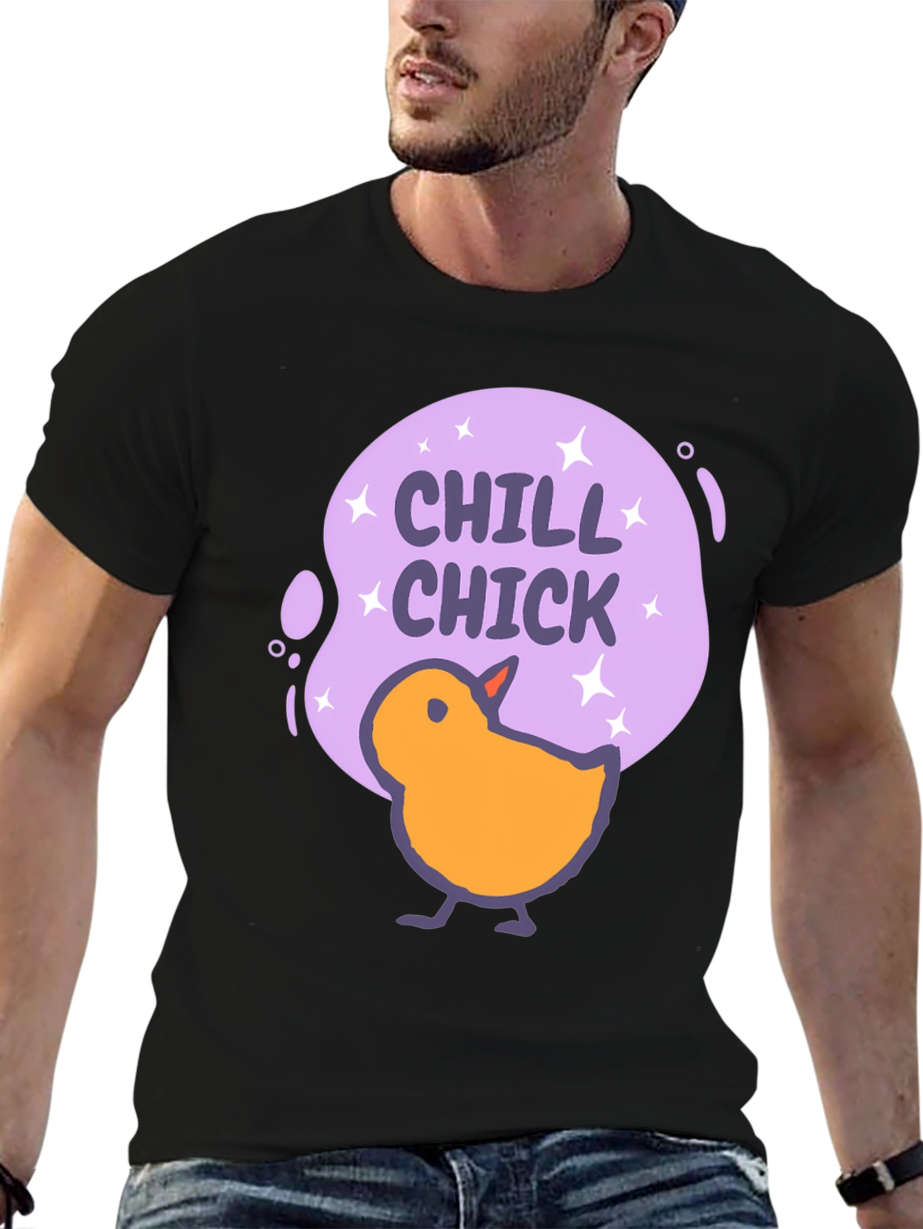 Chill Chick Graphic Tee - Comfy Black T-Shirt