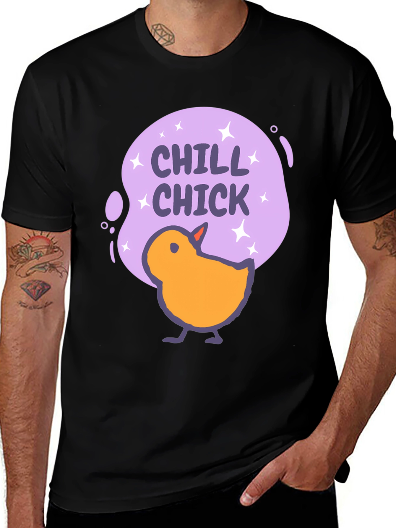 Chill Chick Graphic Tee - Comfy Black T-Shirt