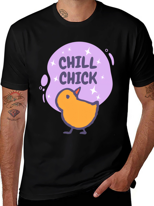 Chill Chick Graphic Tee - Comfy Black T-Shirt