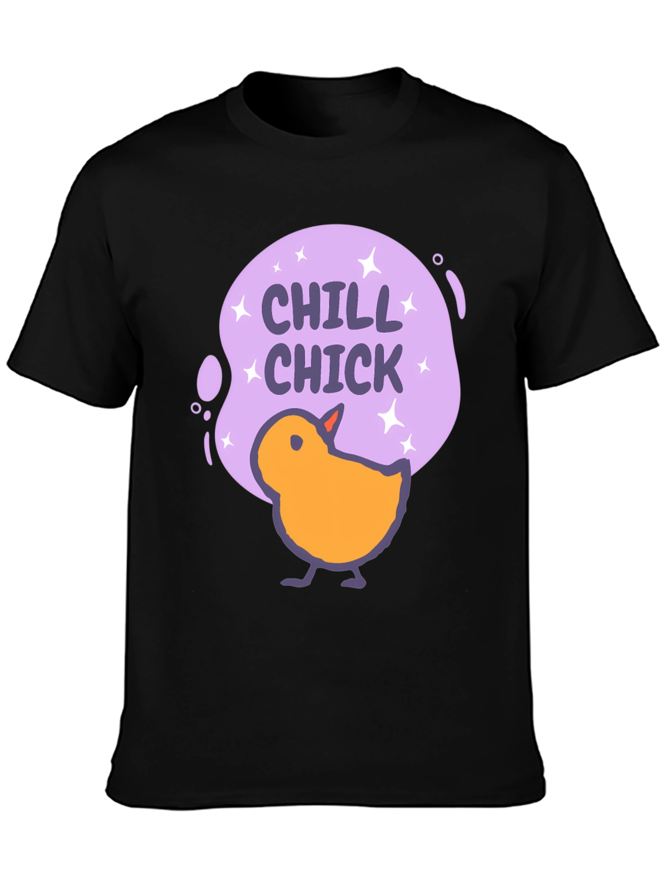 Chill Chick Graphic Tee - Comfy Black T-Shirt