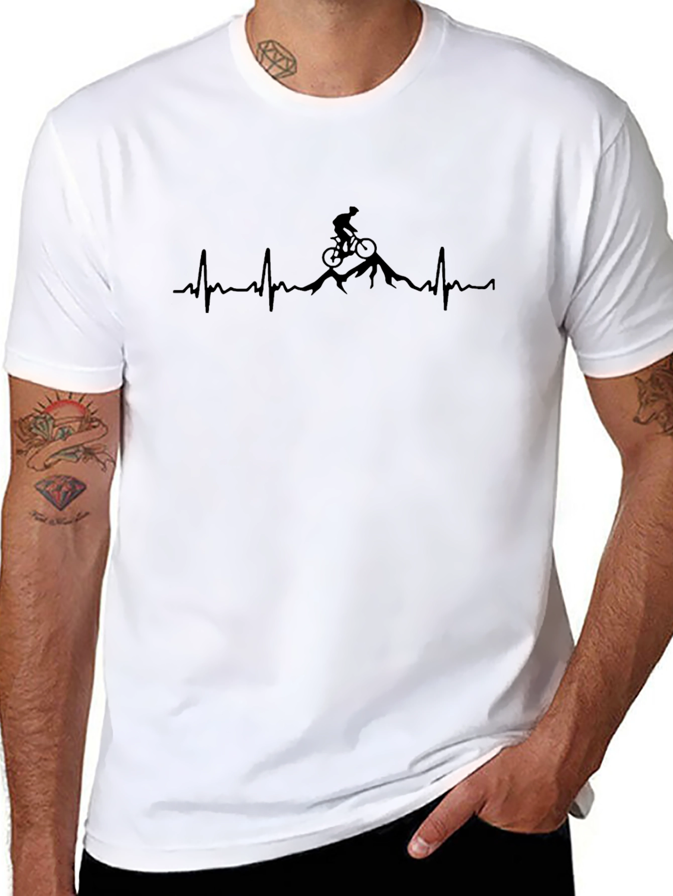 Mountain Bike Heartbeat T-Shirt - Adventure Tee