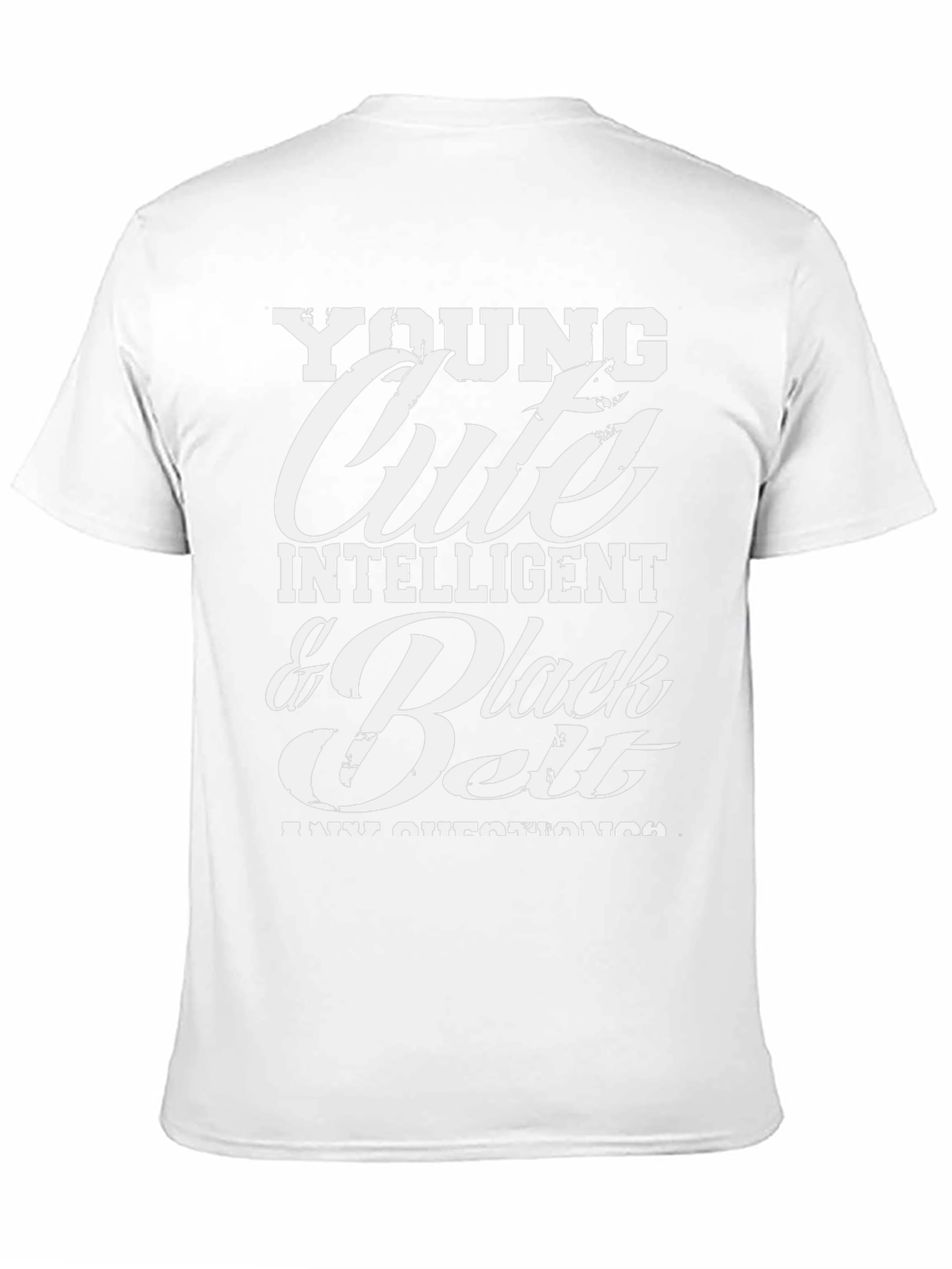 Young Cute Intelligent Black Belt T-Shirt