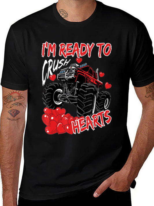Im Ready to Crush Hearts Monster Truck Valentines Day Shirt