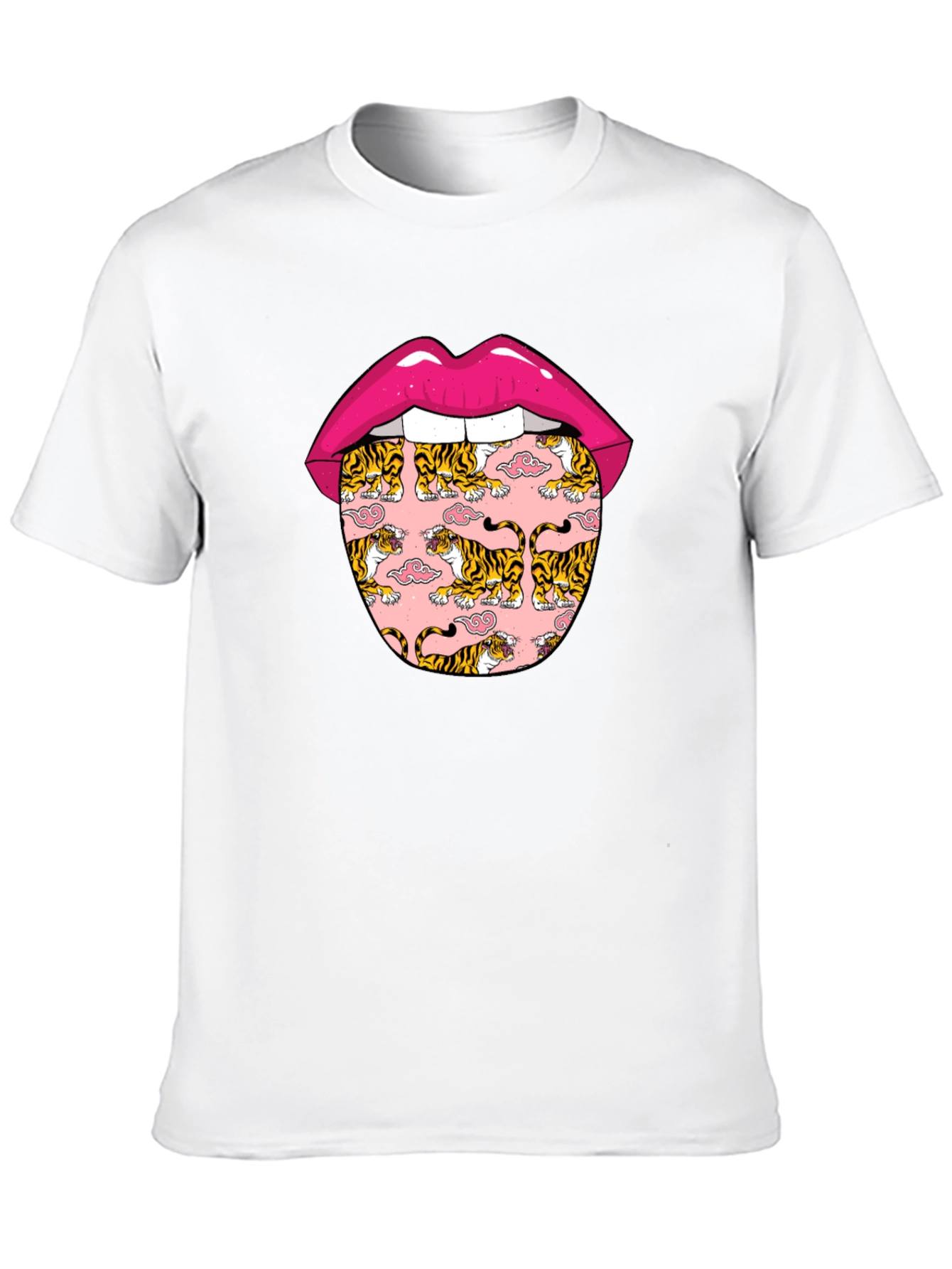 Tiger Tongue Graphic Tee - Black Unisex T-Shirt