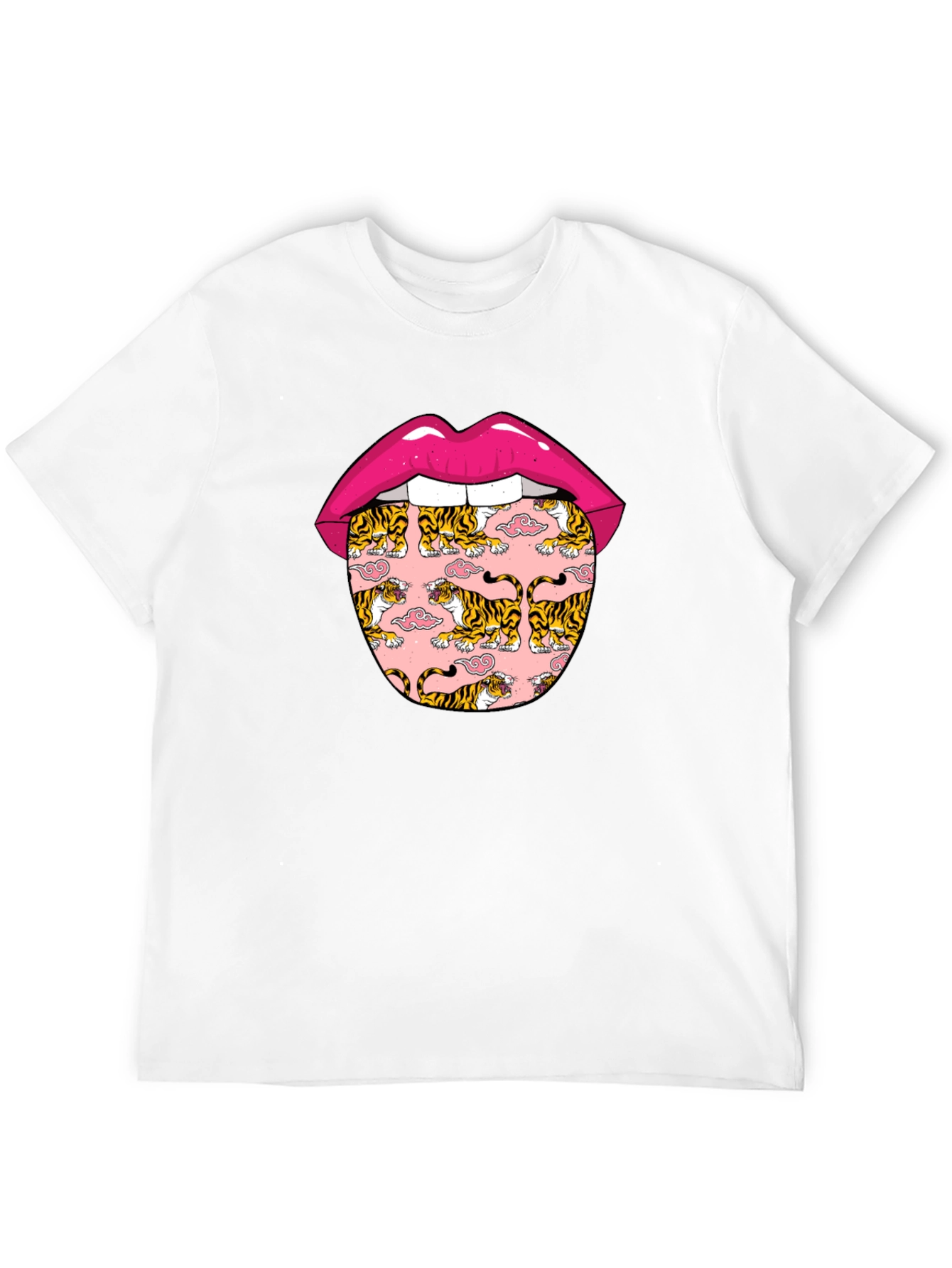 Tiger Tongue Graphic Tee - Black Unisex T-Shirt