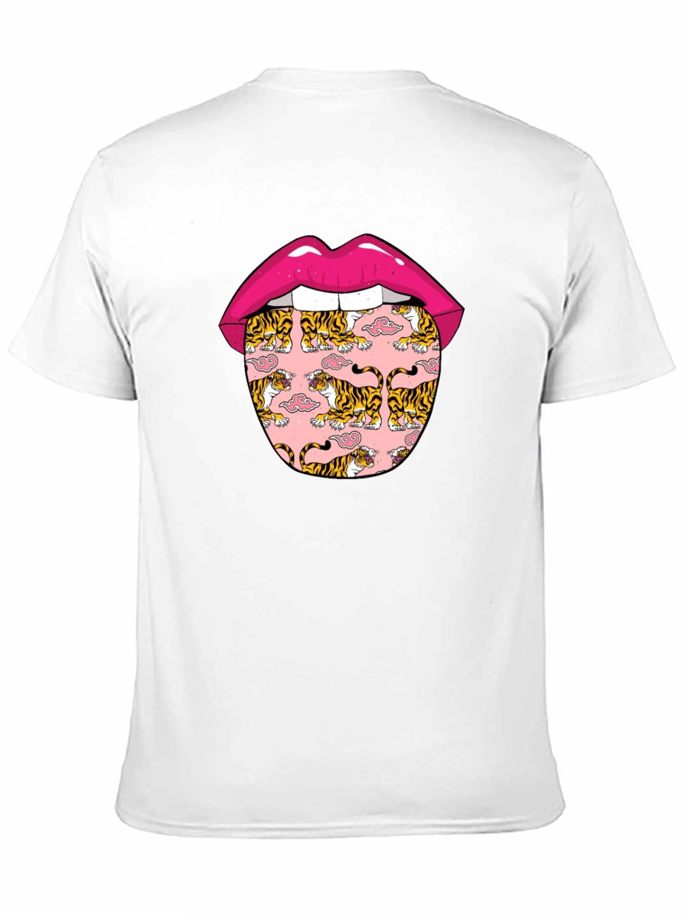 Tiger Tongue Graphic Tee - Black Unisex T-Shirt