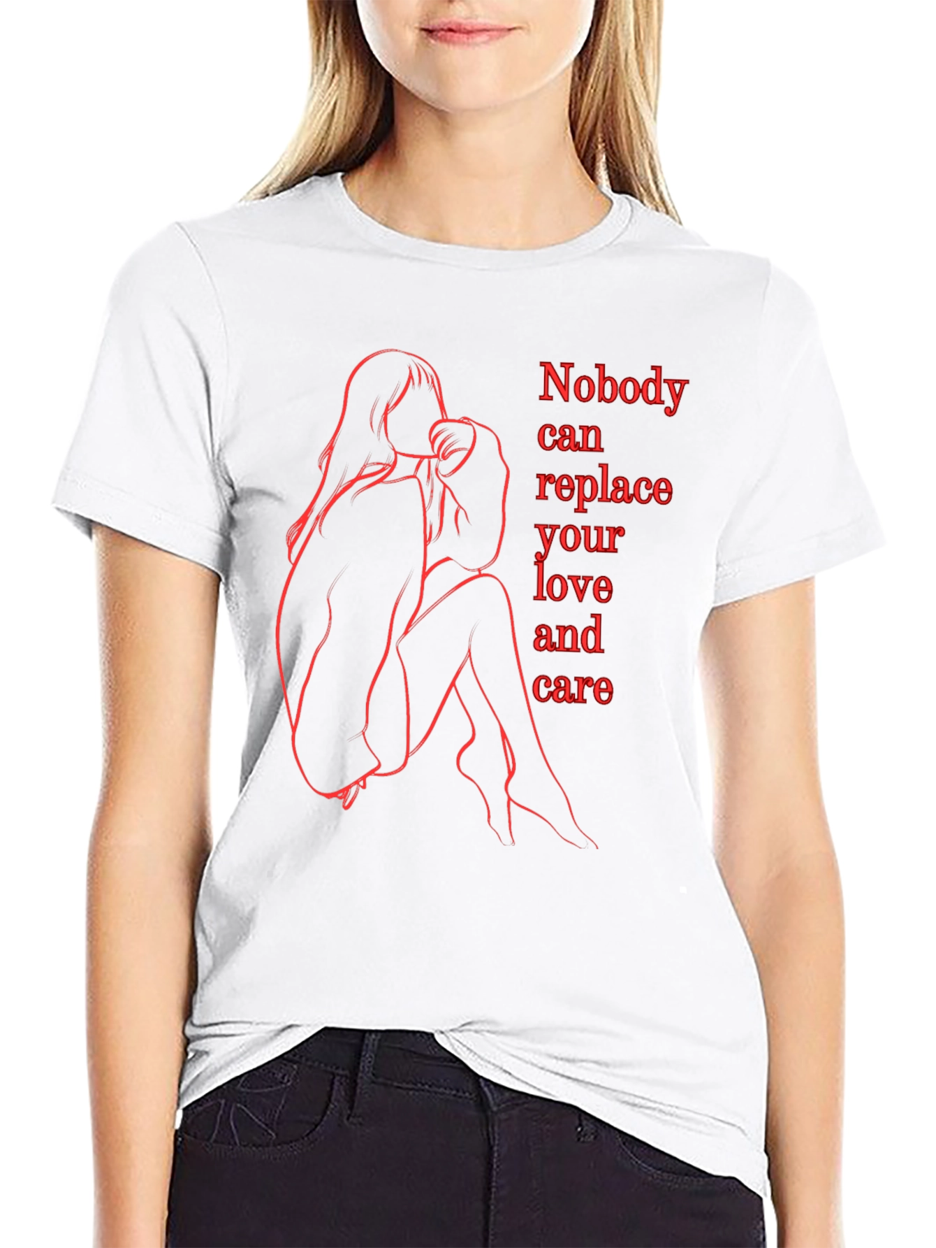Emotional Line Art Graphic Tee