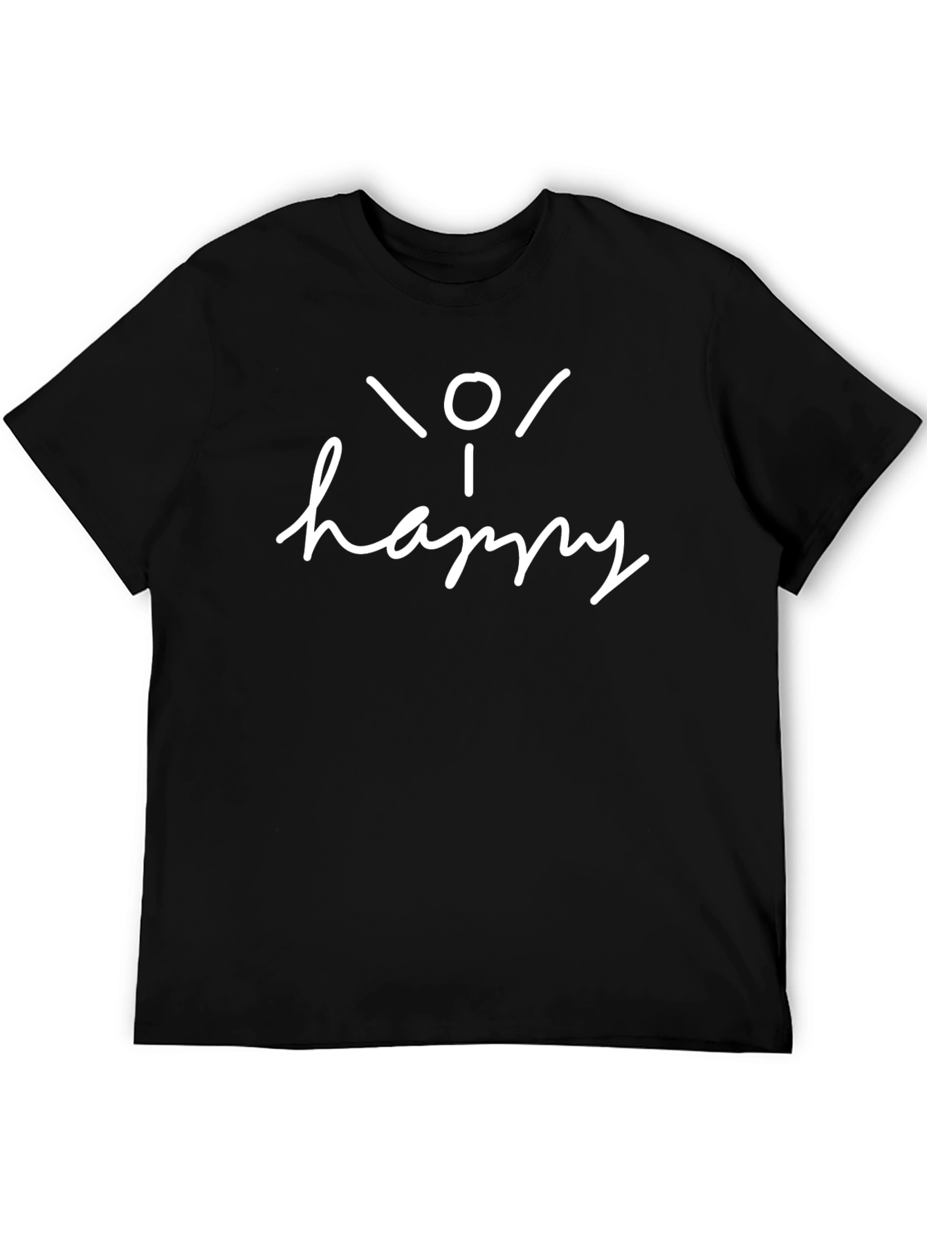 Happy Graphic Tee - Black Relaxed Fit