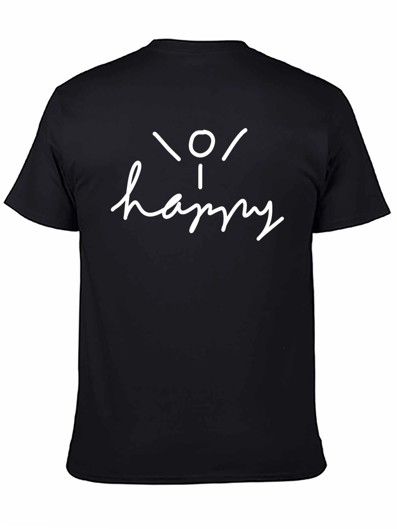 Happy Graphic Tee - Black Relaxed Fit