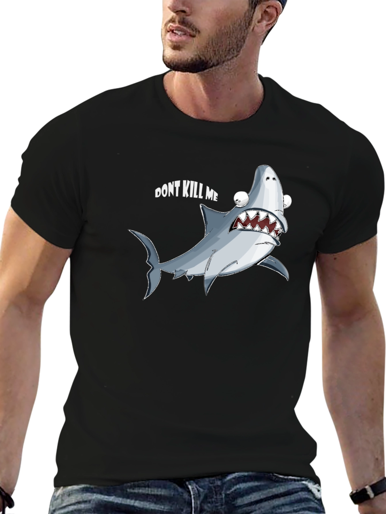 Funny Shark Graphic Tee - Dont Kill Me