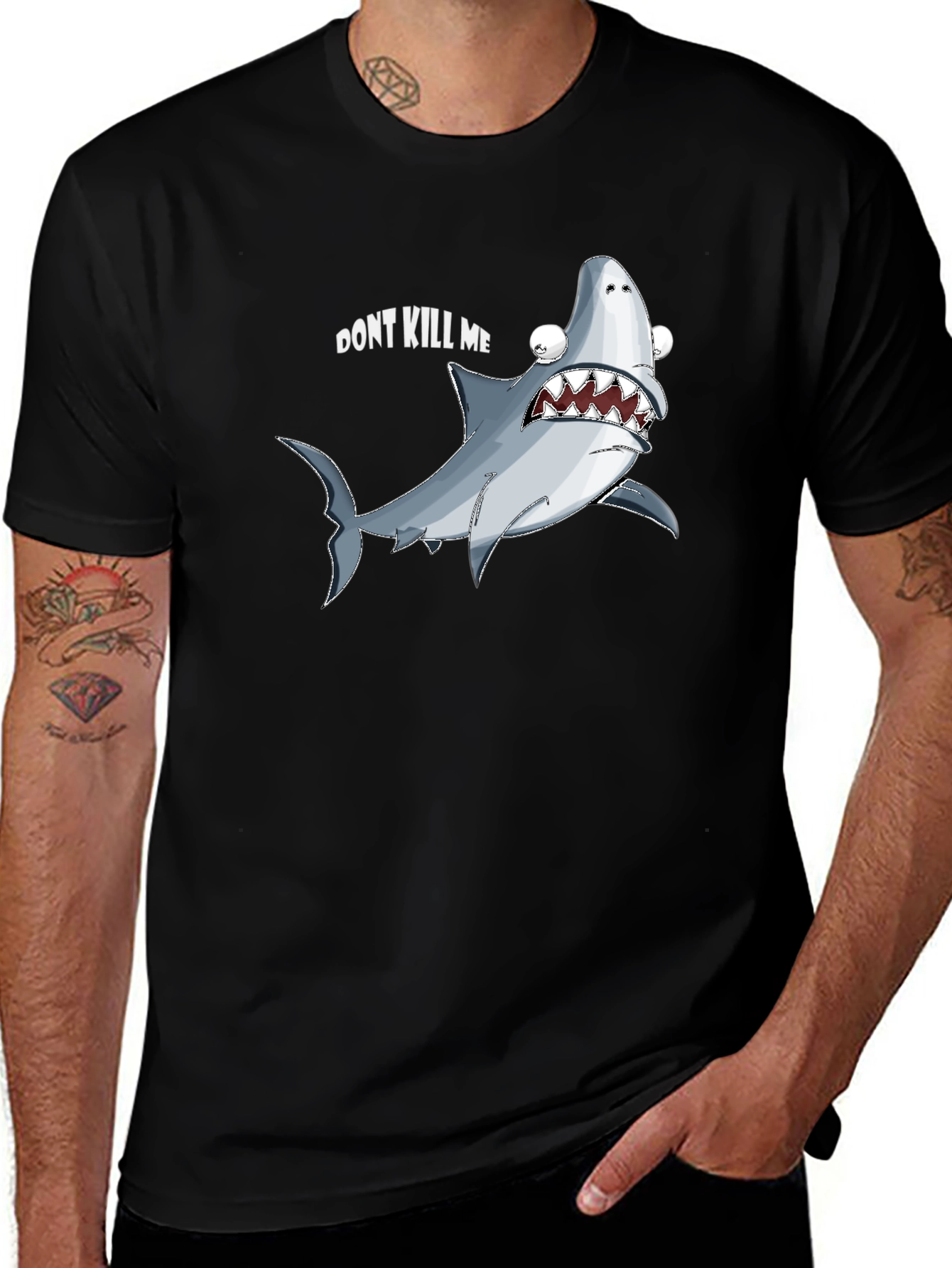 Funny Shark Graphic Tee - Dont Kill Me