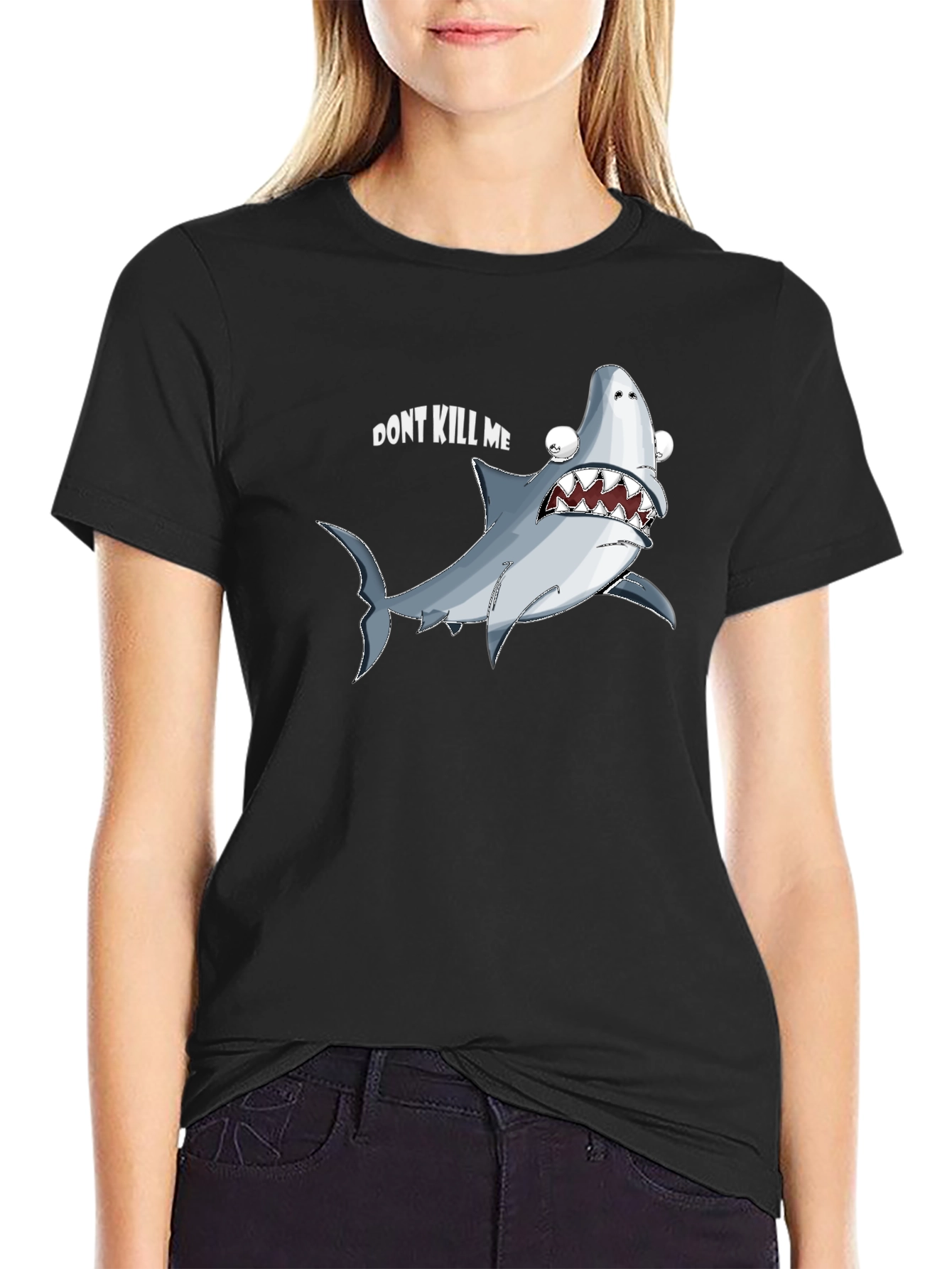 Funny Shark Graphic Tee - Dont Kill Me