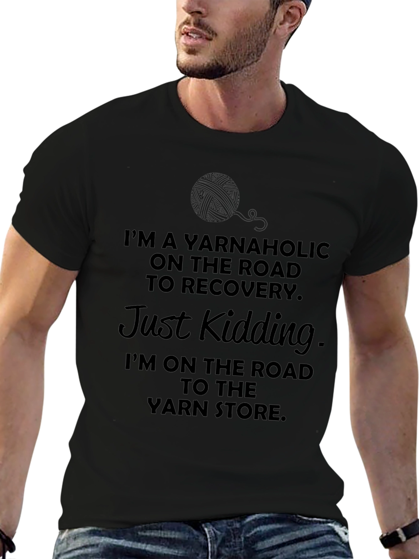 Yarnaholic T-Shirt - Knitting Humor Tee