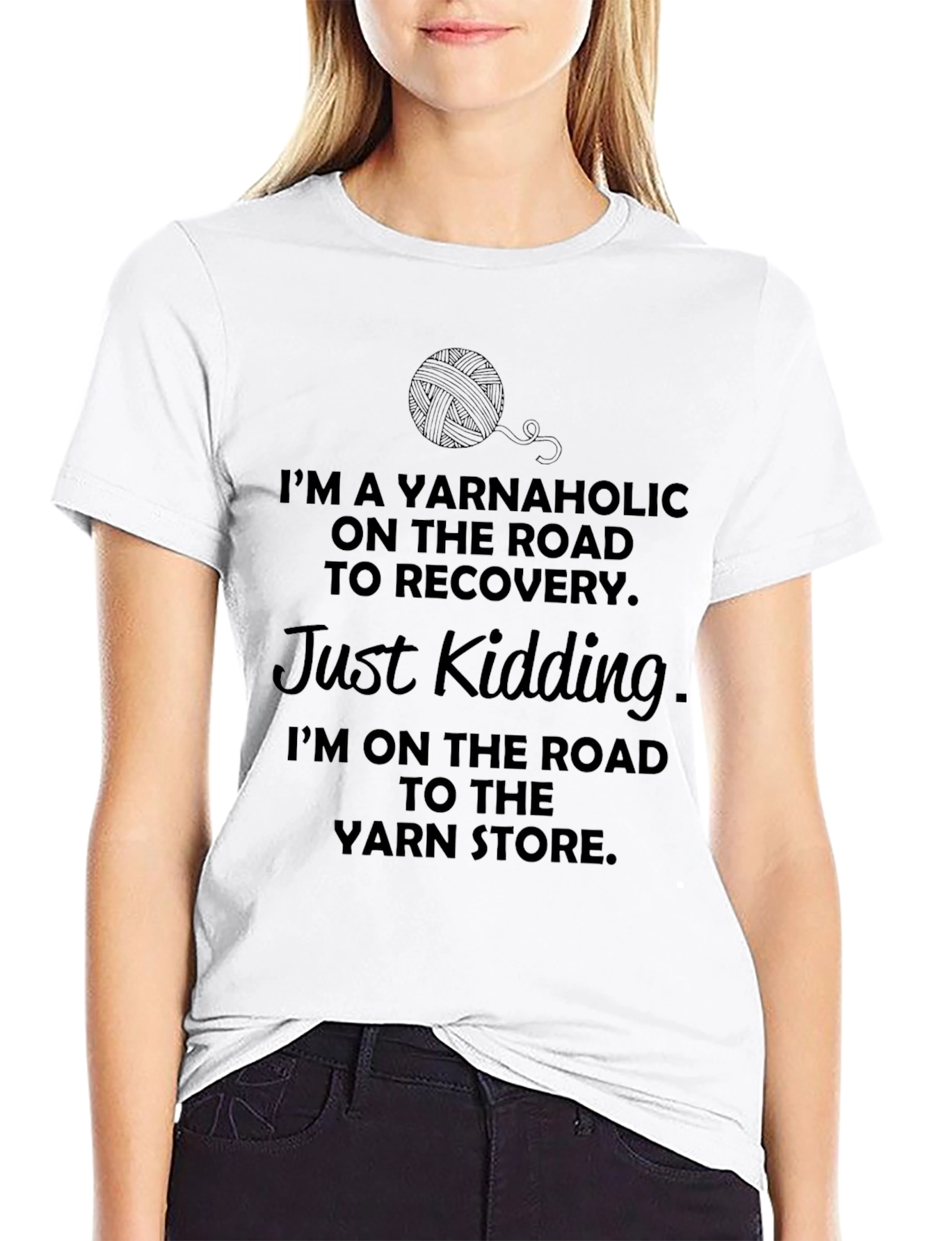 Yarnaholic T-Shirt - Knitting Humor Tee