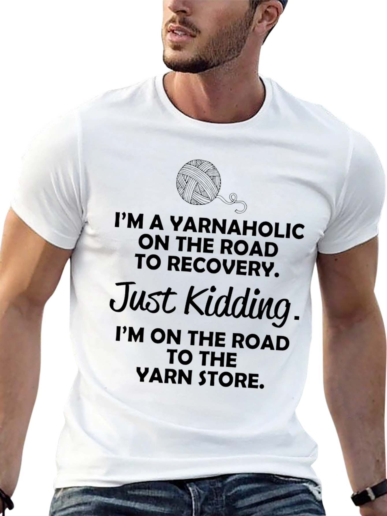 Yarnaholic T-Shirt - Knitting Humor Tee