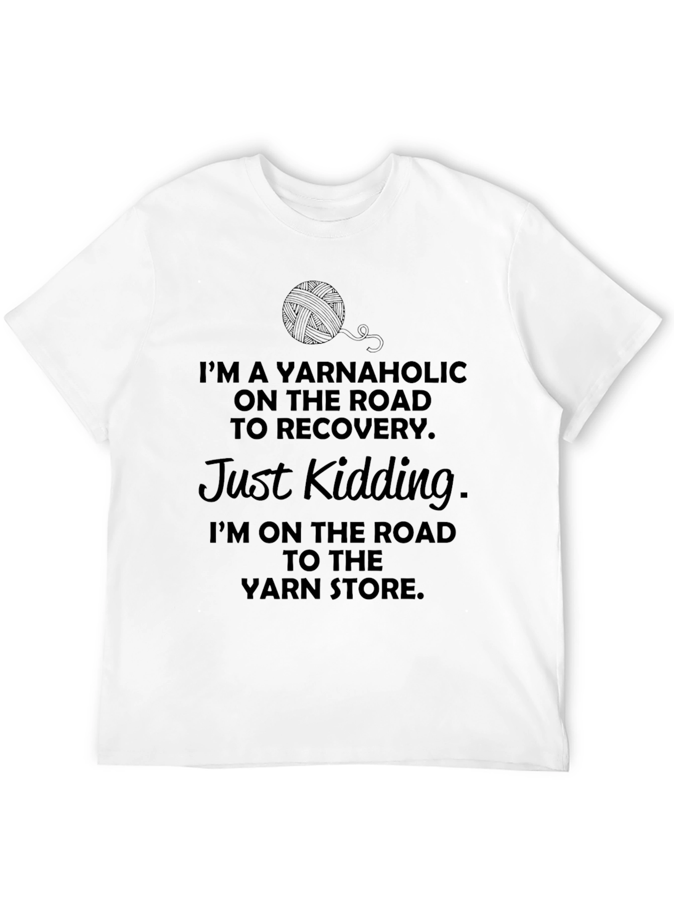 Yarnaholic T-Shirt - Knitting Humor Tee