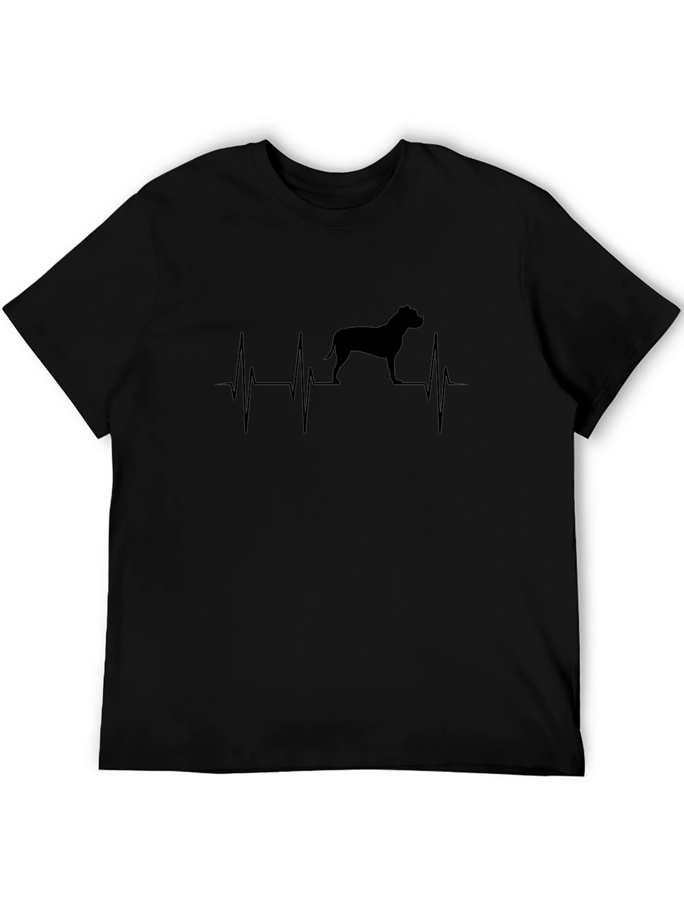Dog Heartbeat T-Shirt - Black
