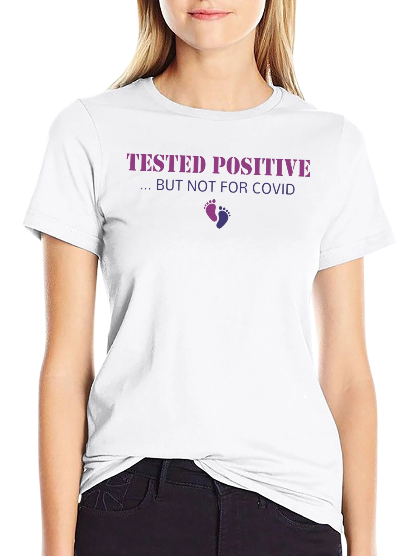 Tested Positive Pregnancy Announcement T-Shirt