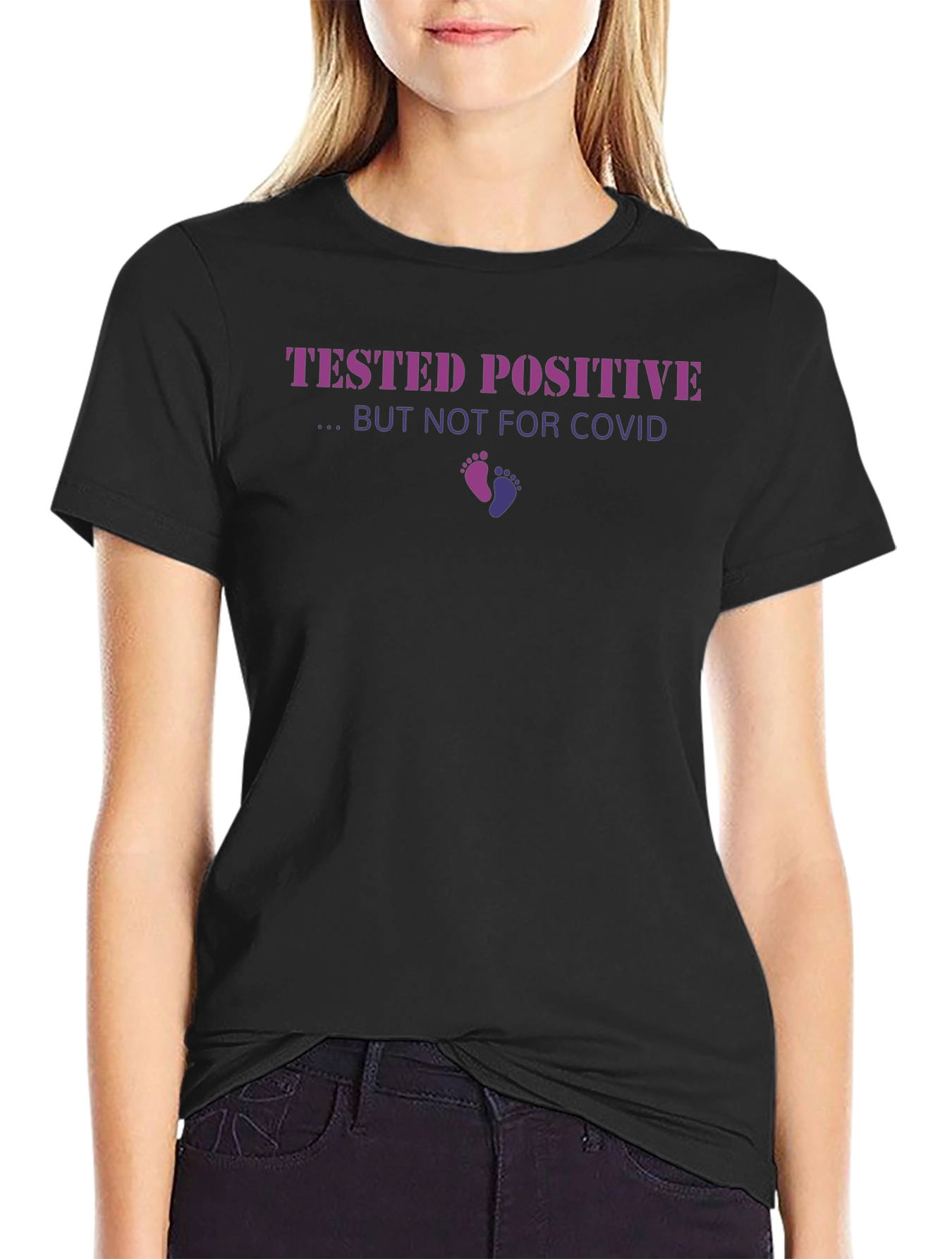 Tested Positive Pregnancy Announcement T-Shirt