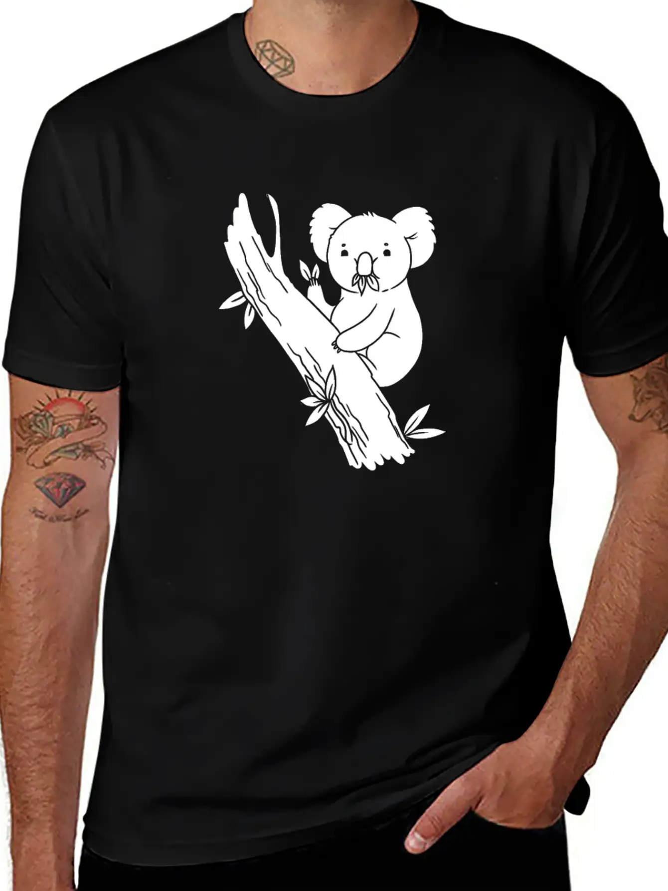 Koala Bear Branch Unisex Casual T-Shirt – Clean Design For Daily Comfort
