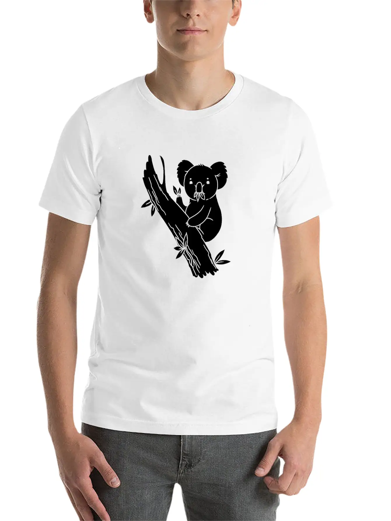 Koala Bear Branch Unisex Casual T-Shirt – Clean Design For Daily Comfort