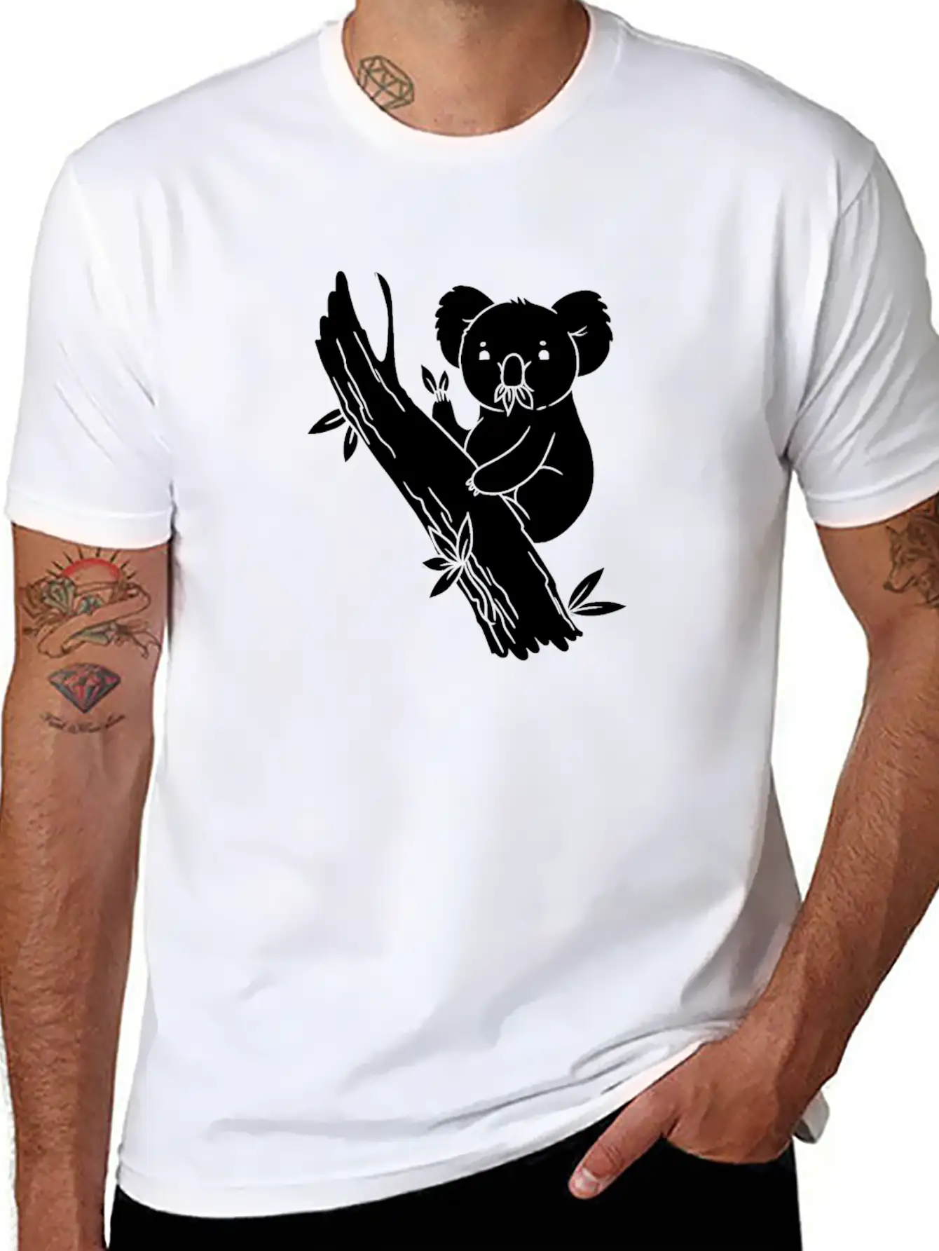Koala Bear Branch Unisex Casual T-Shirt – Clean Design For Daily Comfort