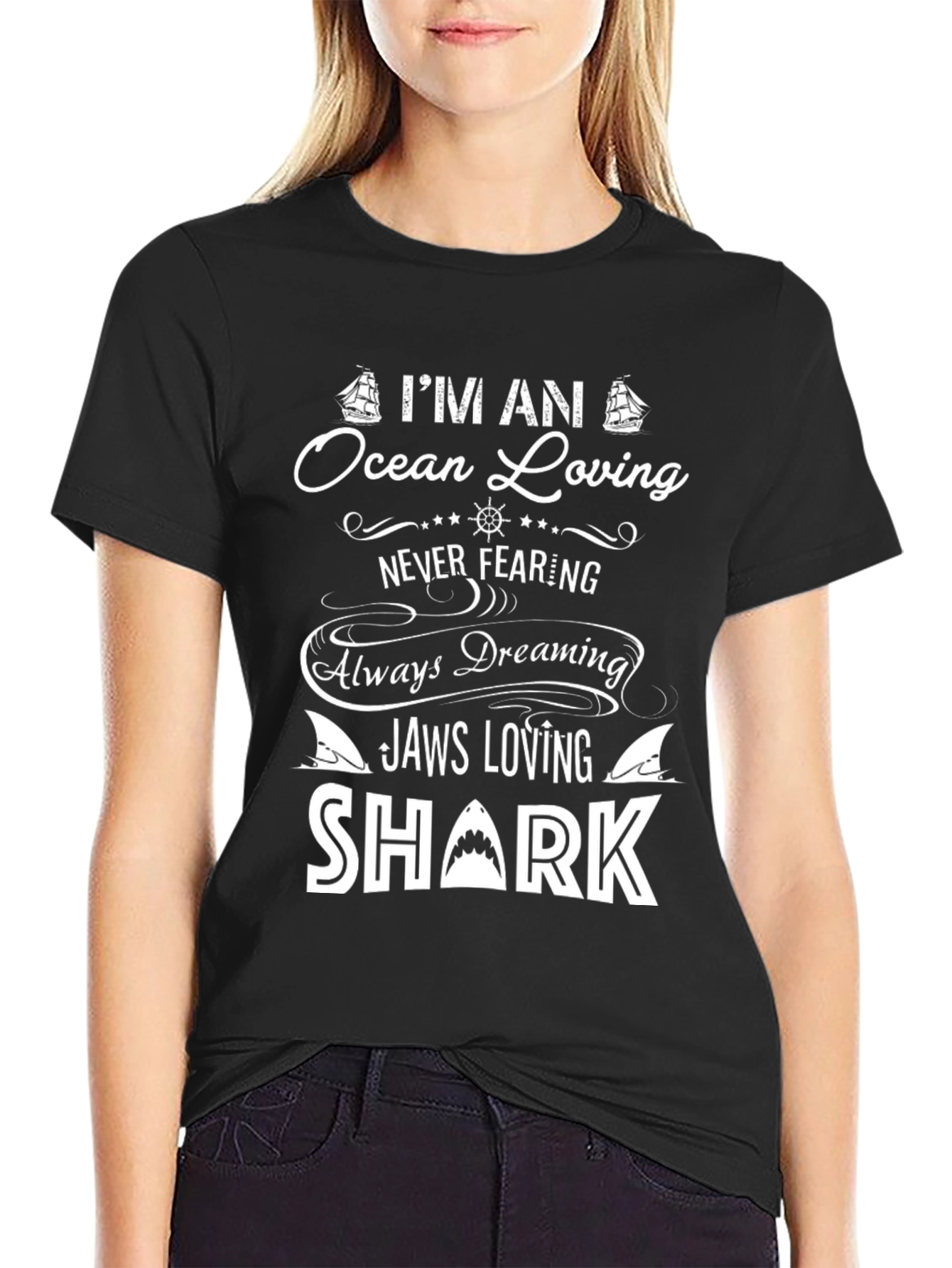 Ocean Lover Shark Graphic Tee