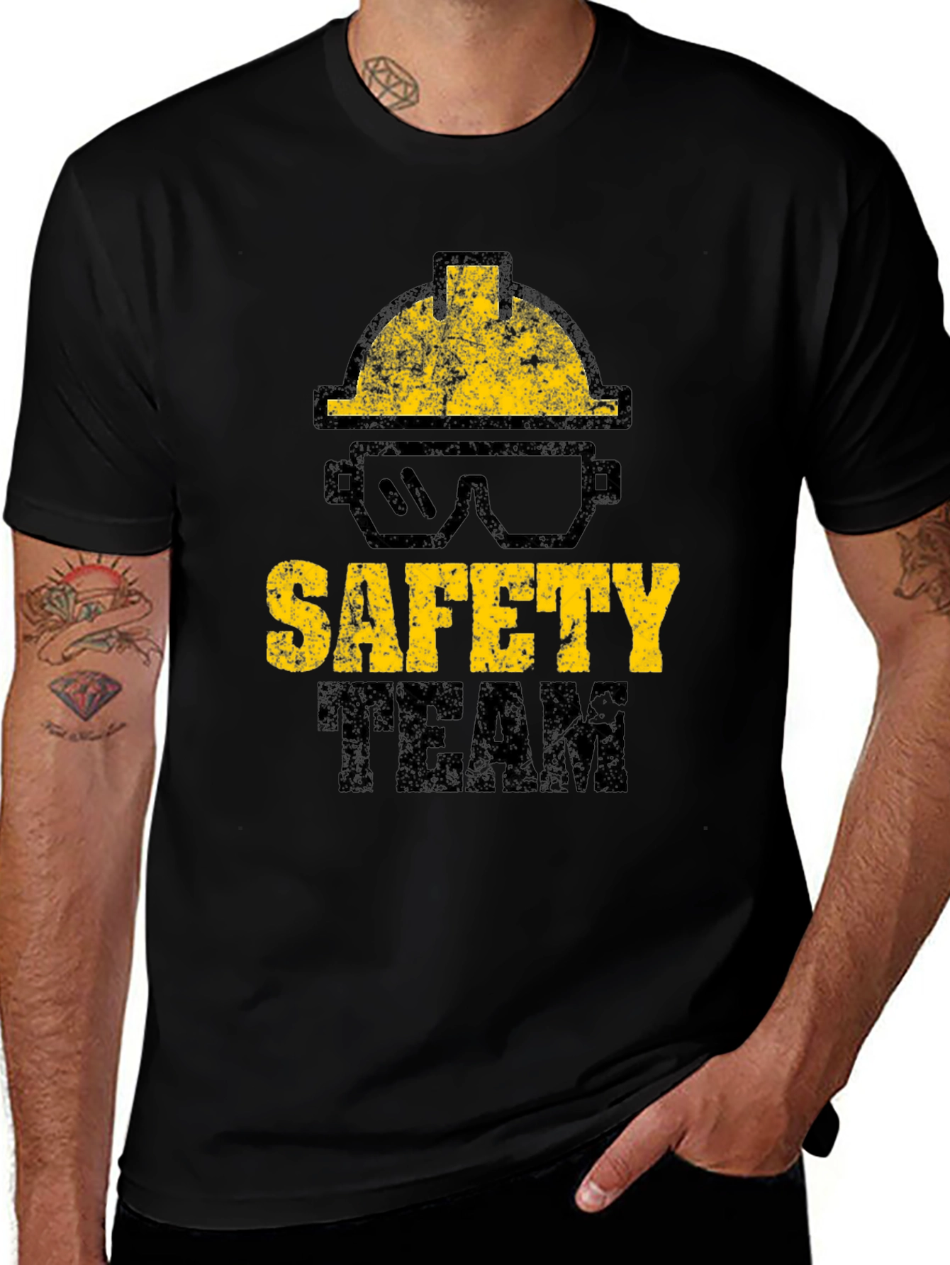 Safety Team Black Graphic T-Shirt