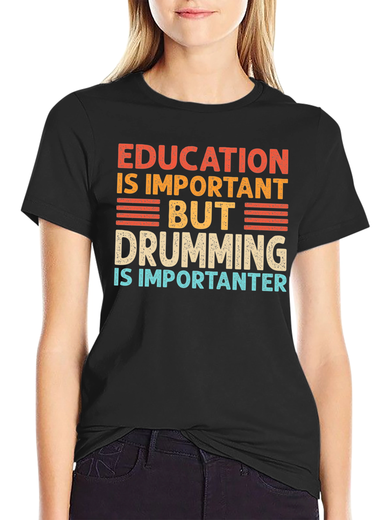 Education vs Drumming Graphic Tee