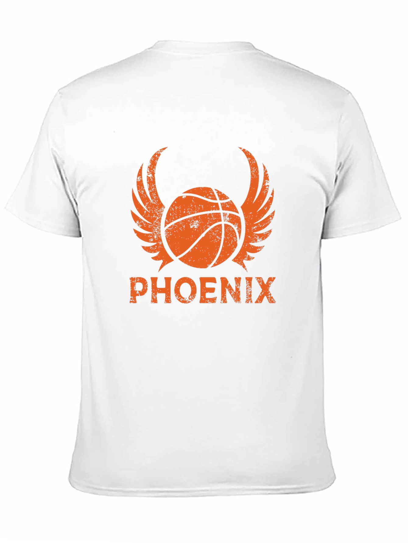 Phoenix Basketball Graphic T-Shirt - Winged Ball Design