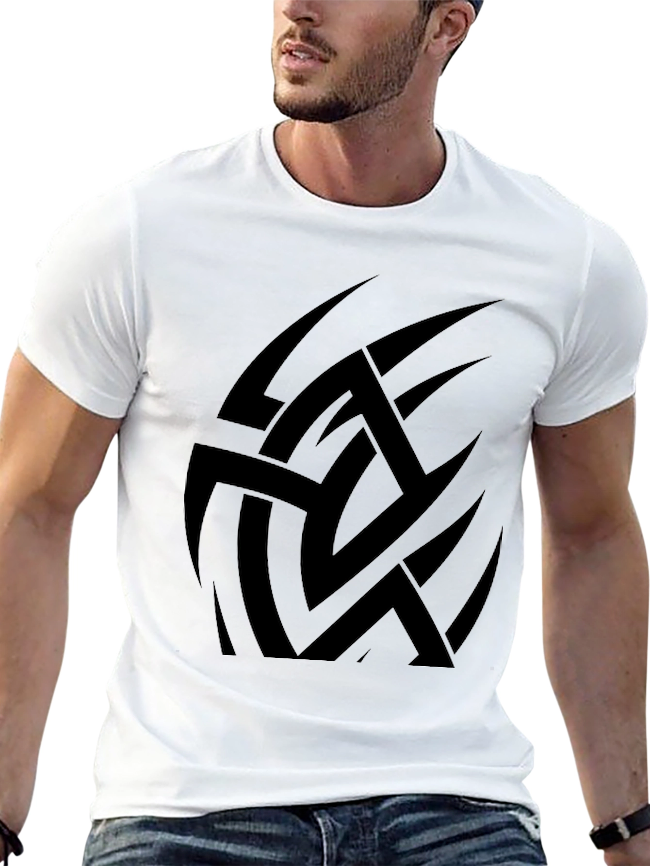 Tribal Graphic Black T-Shirt for Men