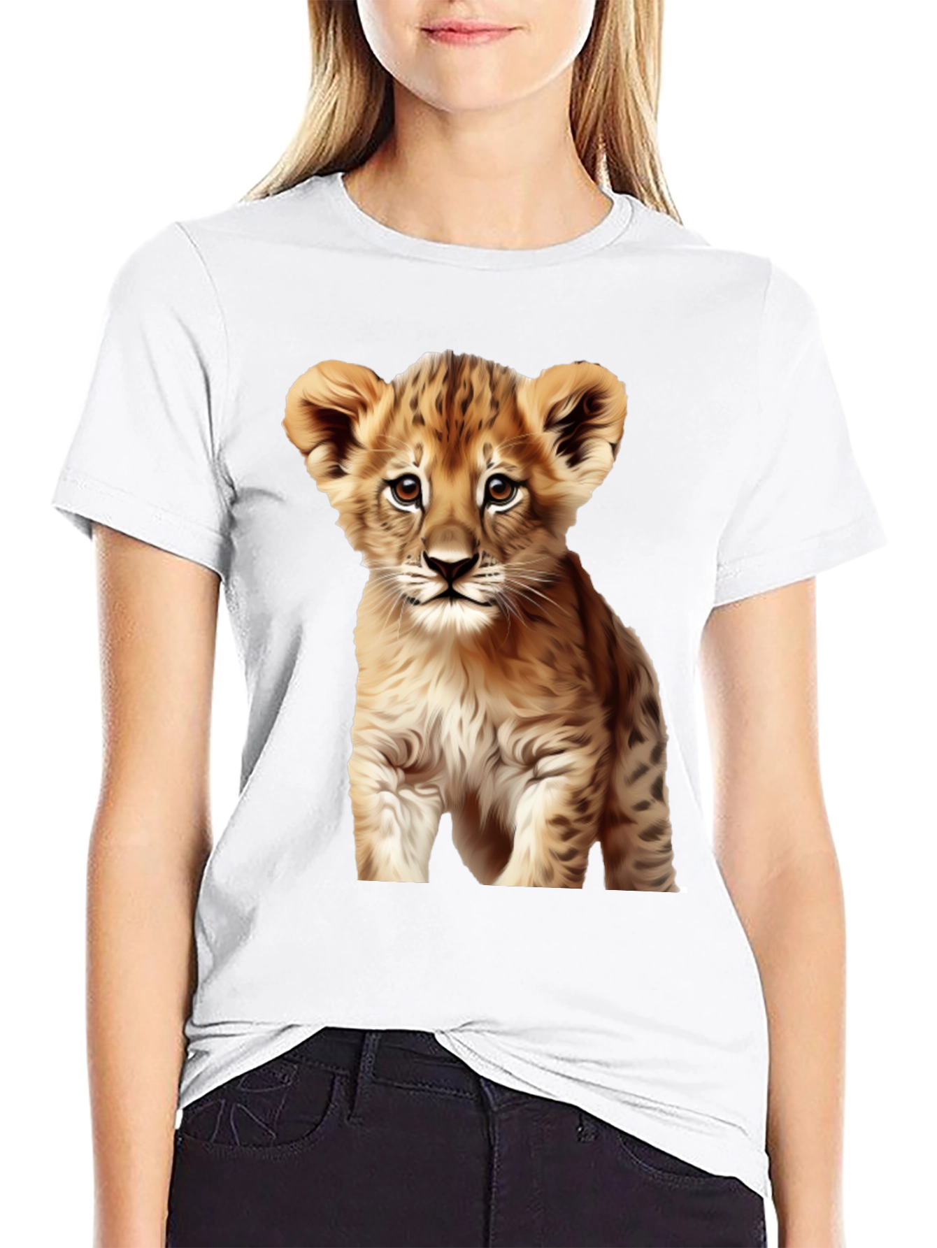 Lion Cub Graphic Tee - Black T-Shirt