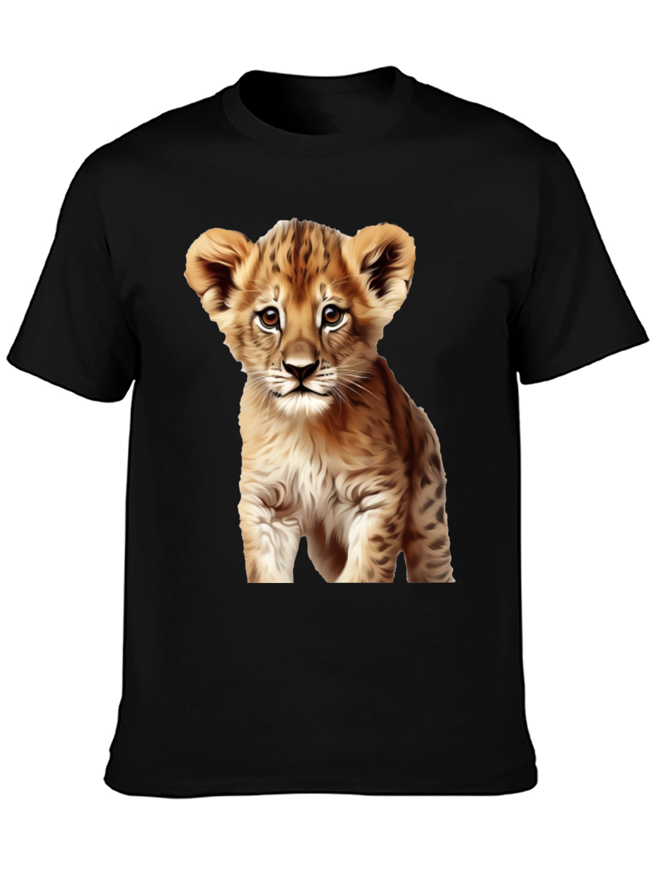 Lion Cub Graphic Tee - Black T-Shirt