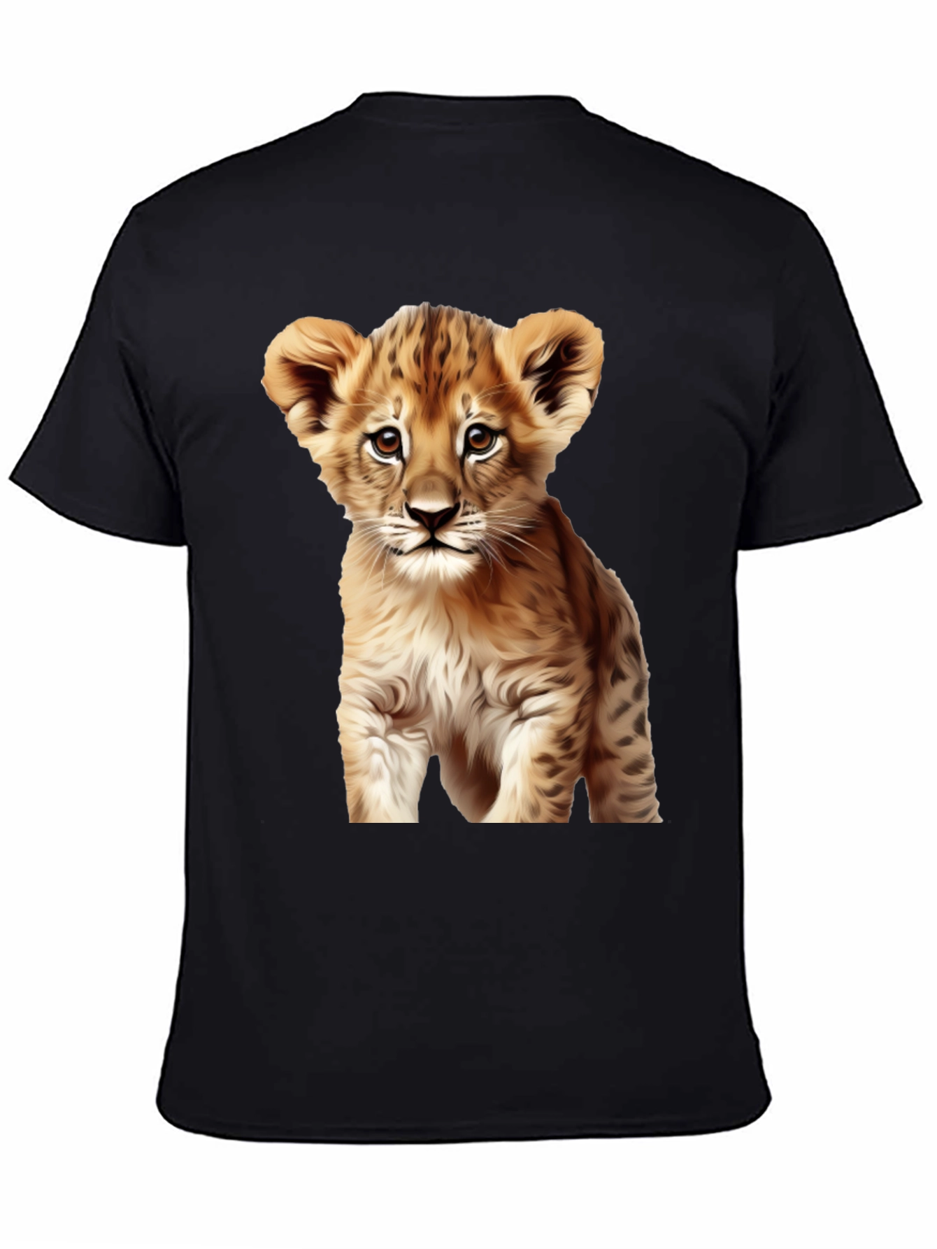 Lion Cub Graphic Tee - Black T-Shirt