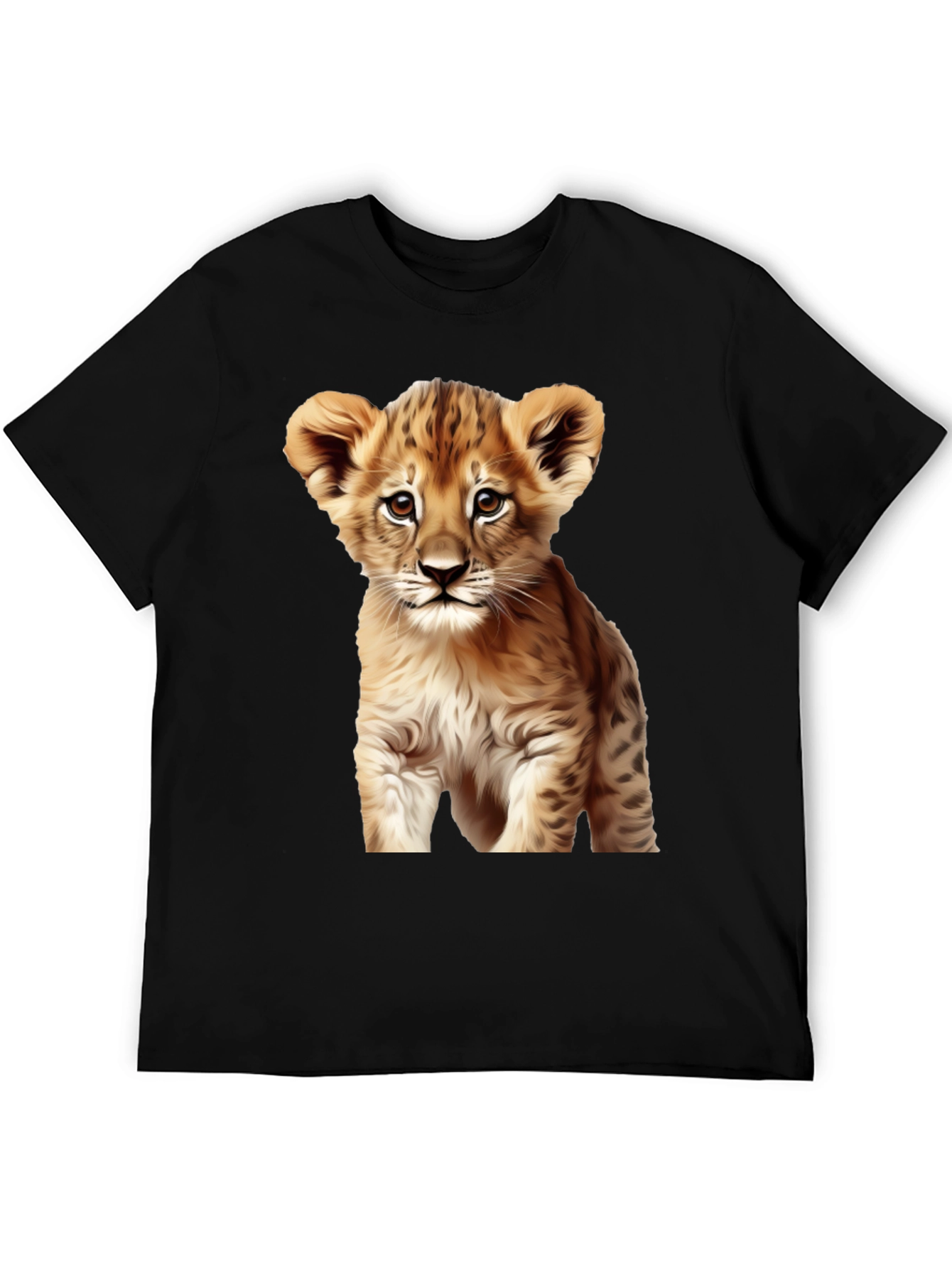 Lion Cub Graphic Tee - Black T-Shirt