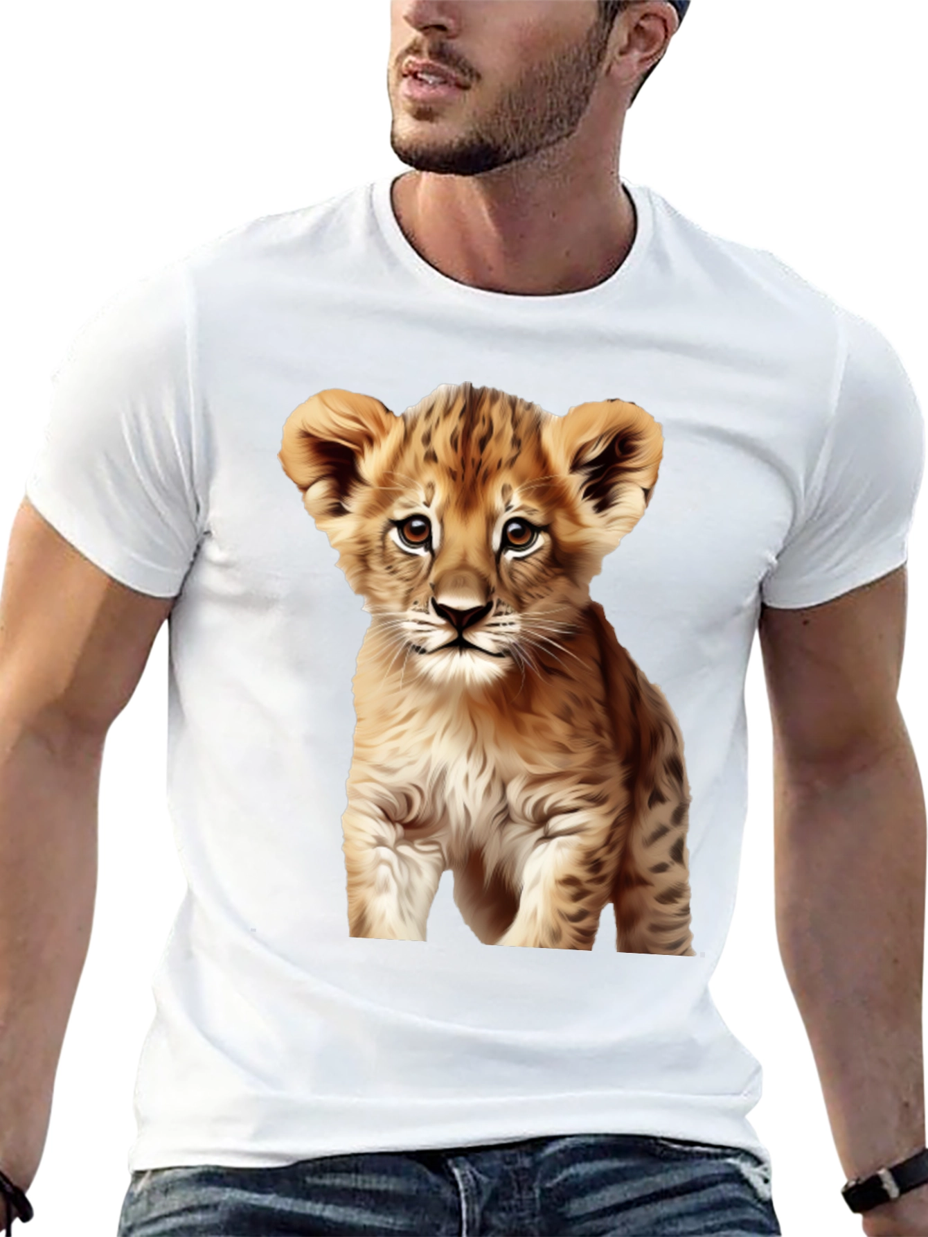 Lion Cub Graphic Tee - Black T-Shirt