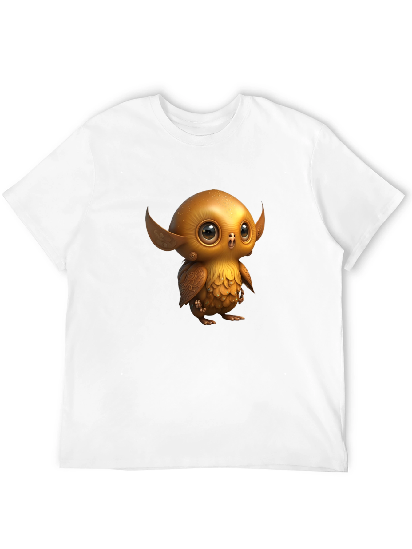 Cute Golden Owl Creature Graphic Tee