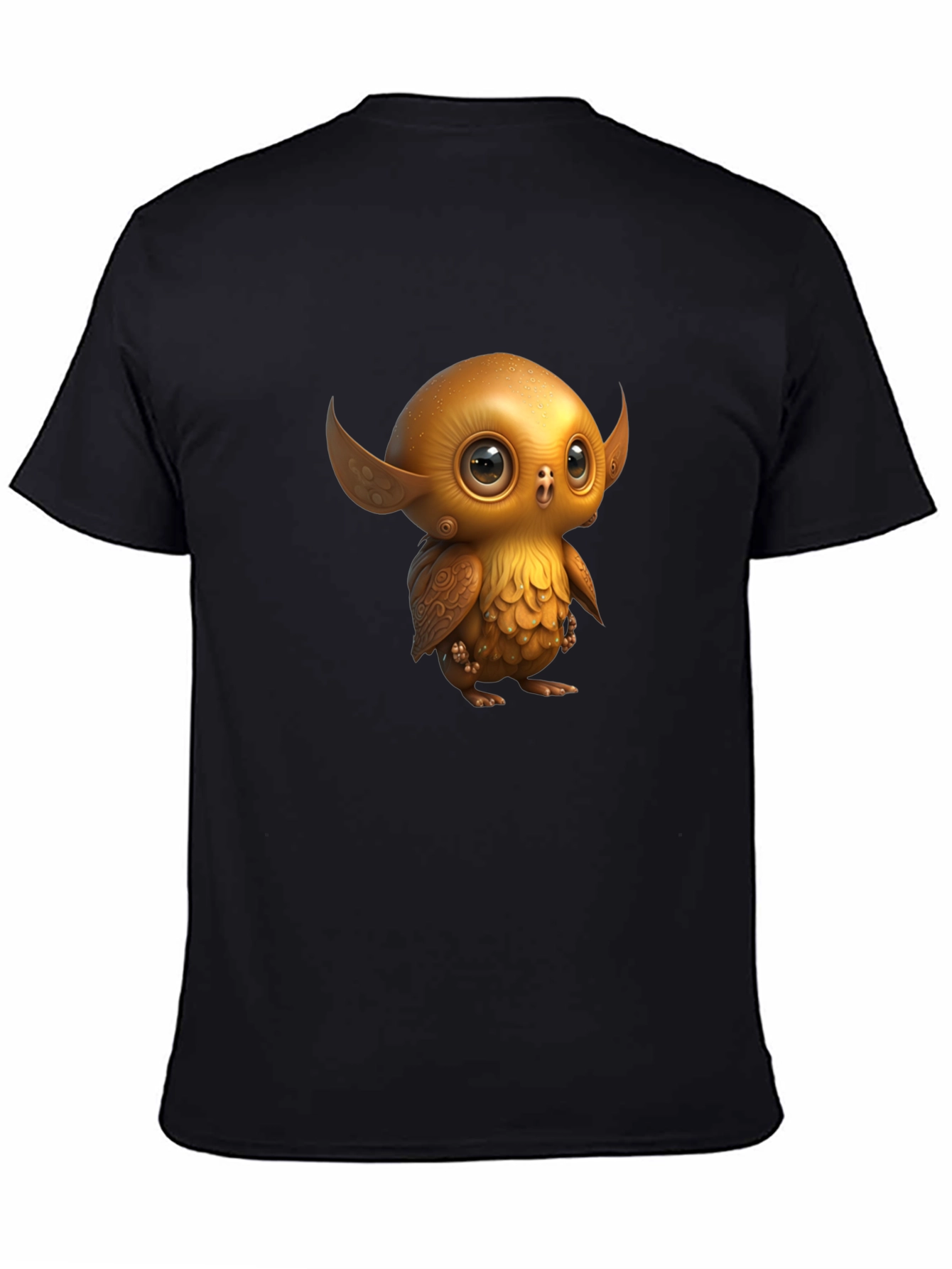 Cute Golden Owl Creature Graphic Tee