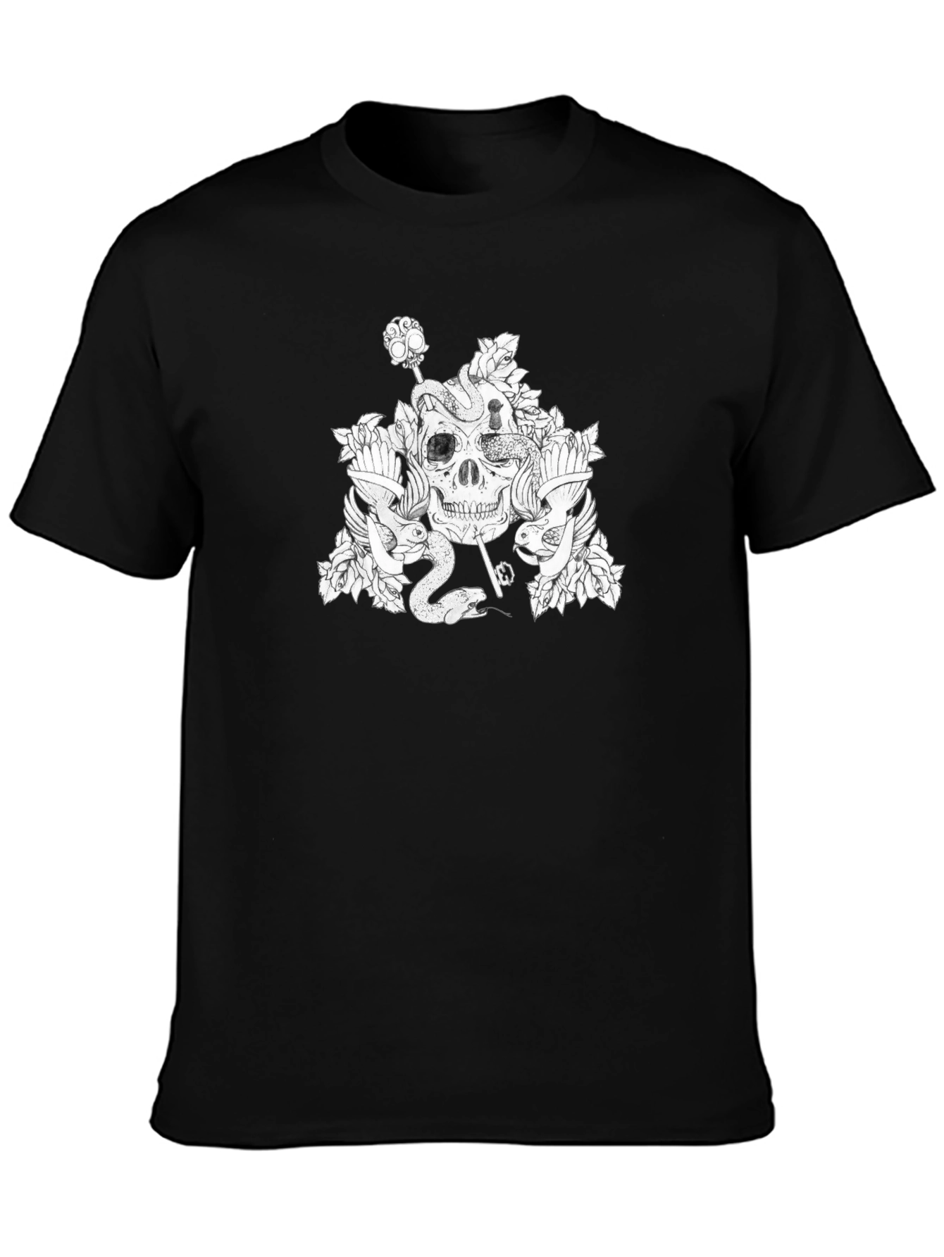 Skull Snake Graphic Tee - Unique Design