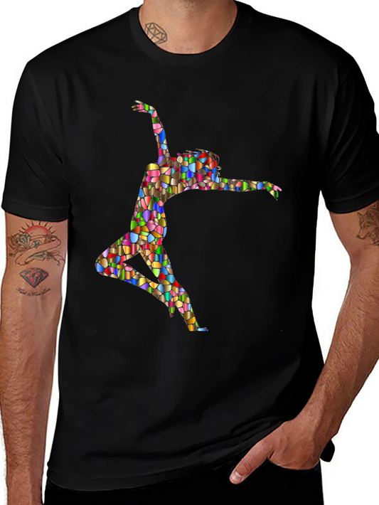 Stained Glass Dancer Graphic Black Tee